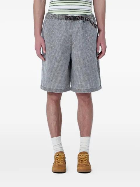 belted cotton shorts by BRAIN DEAD