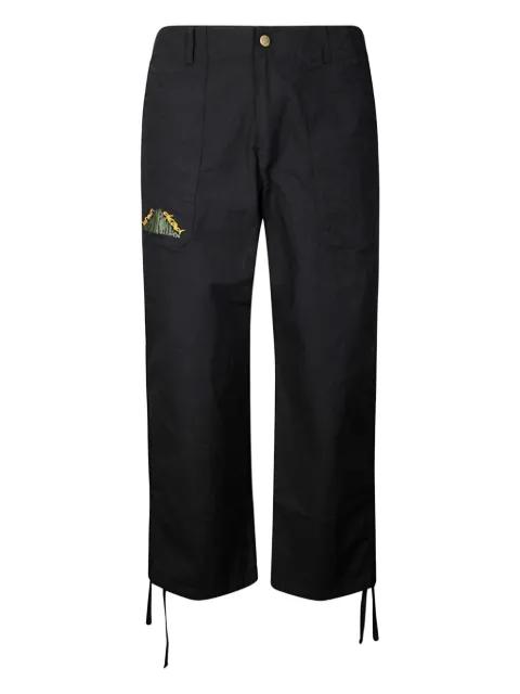embroidered-pocket trousers by BRAIN DEAD