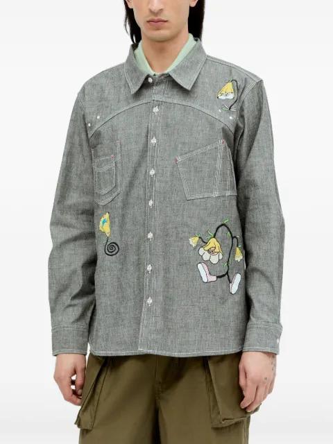 embroidered shirt by BRAIN DEAD