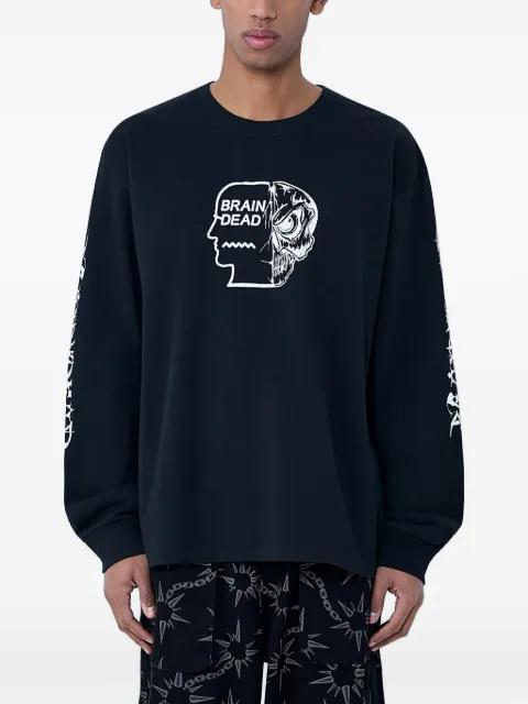 logo-motif long-sleeve T-shirt by BRAIN DEAD