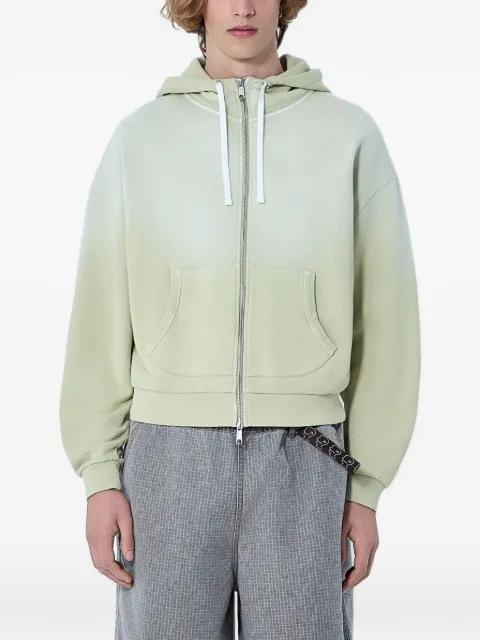 padded-elbow zip-up hoodie by BRAIN DEAD