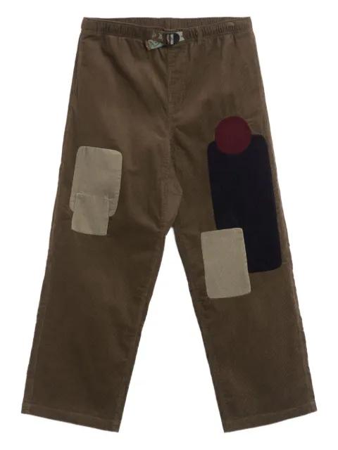 patch-detail cotton trousers by BRAIN DEAD