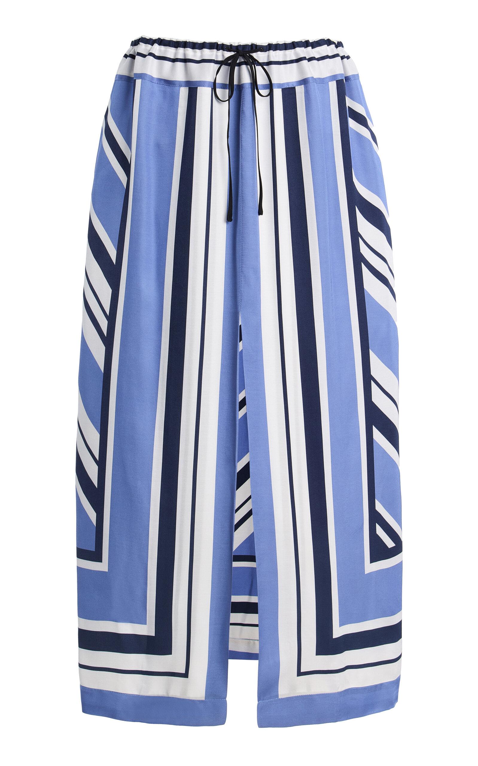 Brandon Maxwell Exclusive Striped Twill Midi Skirt - Moda Operandi by BRANDON MAXWELL