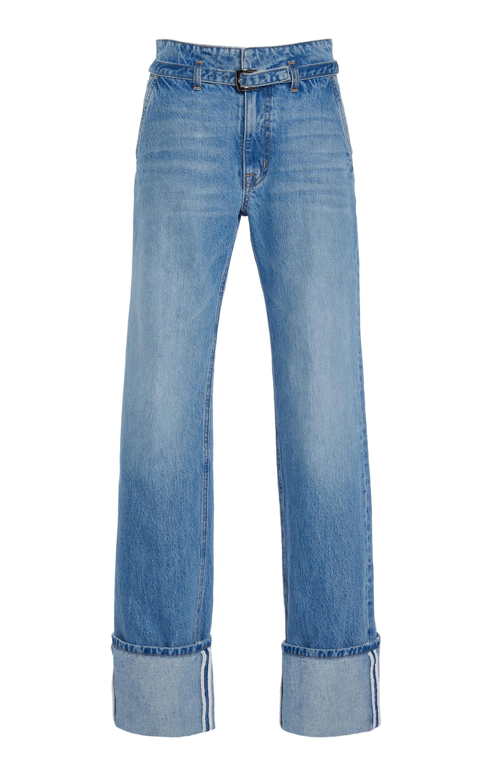 Brandon Maxwell The Alexa Cuffed Rigid Low-Rise Straight-Leg Jeans - Moda Operandi by BRANDON MAXWELL