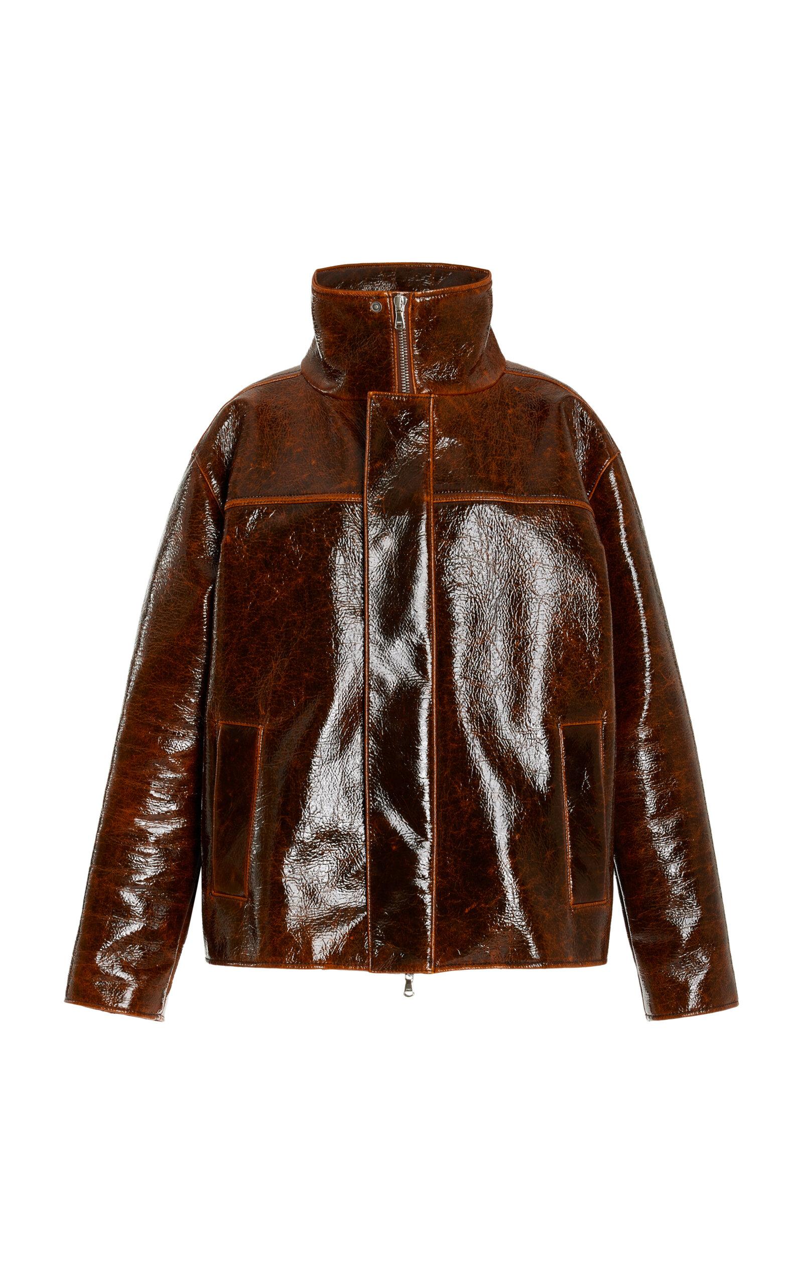 Brandon Maxwell - The Everett Lacquered-Wool Trucker Jacket - Brown - - Moda Operandi by BRANDON MAXWELL
