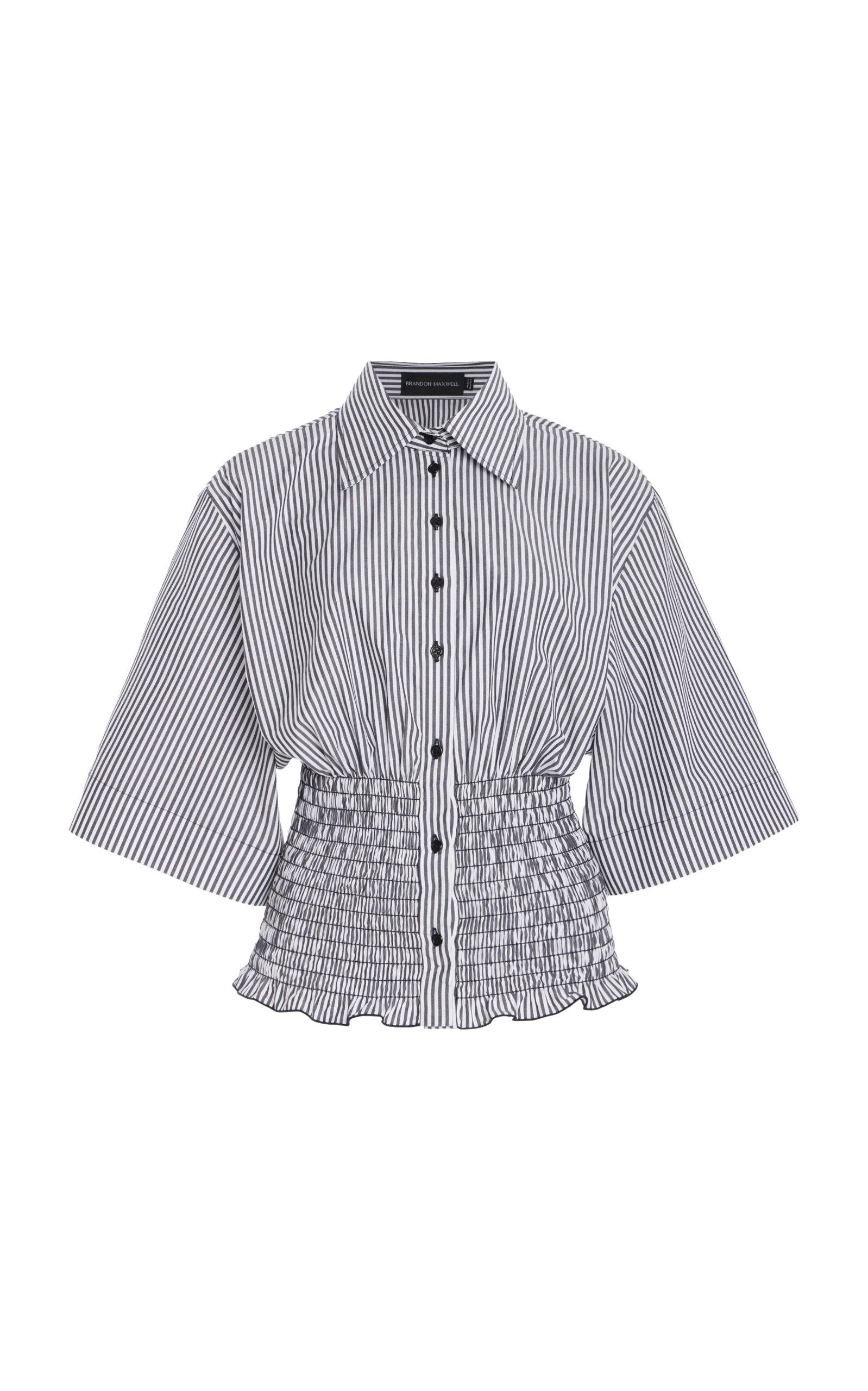Brandon Maxwell The Harte Smocked Pima Cotton Shirt - Moda Operandi by BRANDON MAXWELL