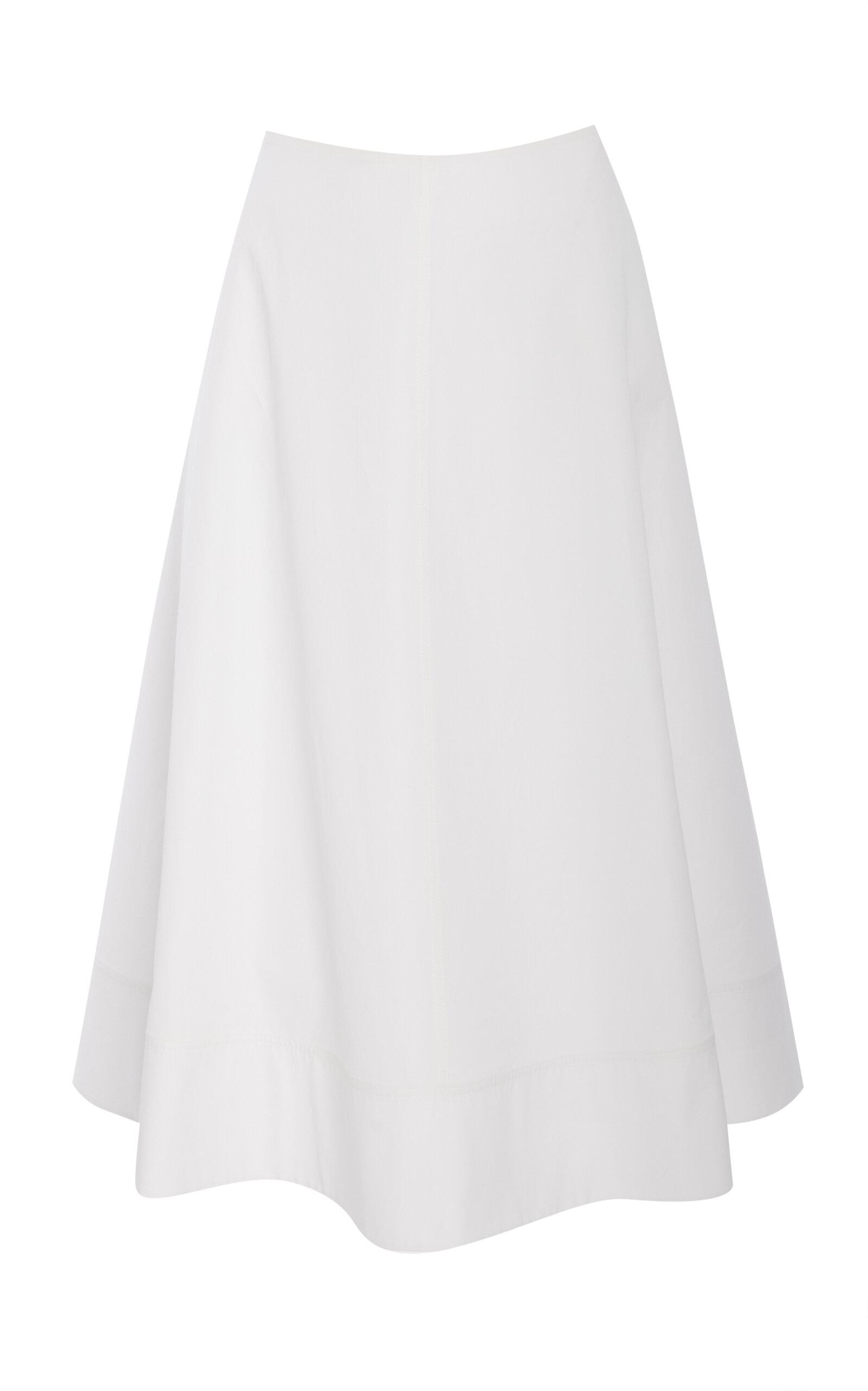 Brandon Maxwell The Knox Low-Rise Cotton Poplin Midi Skirt - Moda Operandi by BRANDON MAXWELL