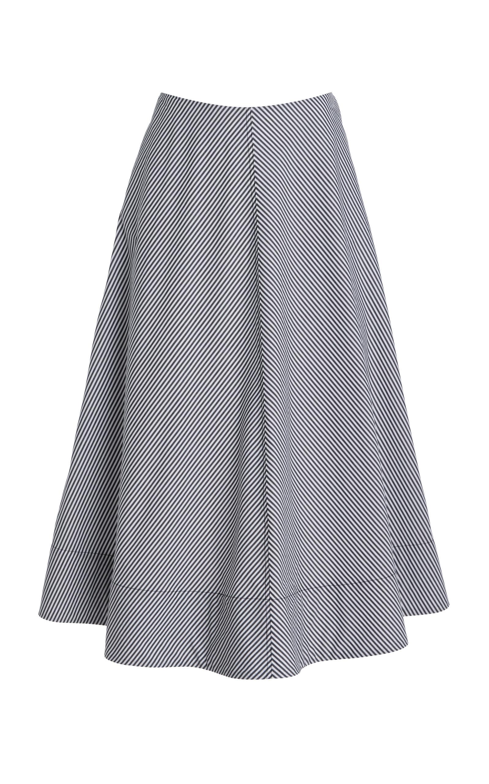 Brandon Maxwell The Knox Low-Rise Pima Cotton Midi Skirt - Moda Operandi by BRANDON MAXWELL