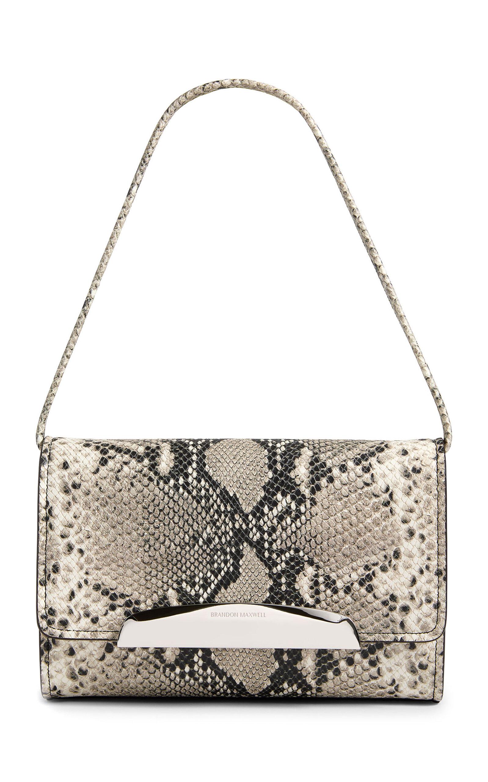 Brandon Maxwell The Louise Pochette Bag in Embossed Python Leather - Moda Operandi by BRANDON MAXWELL