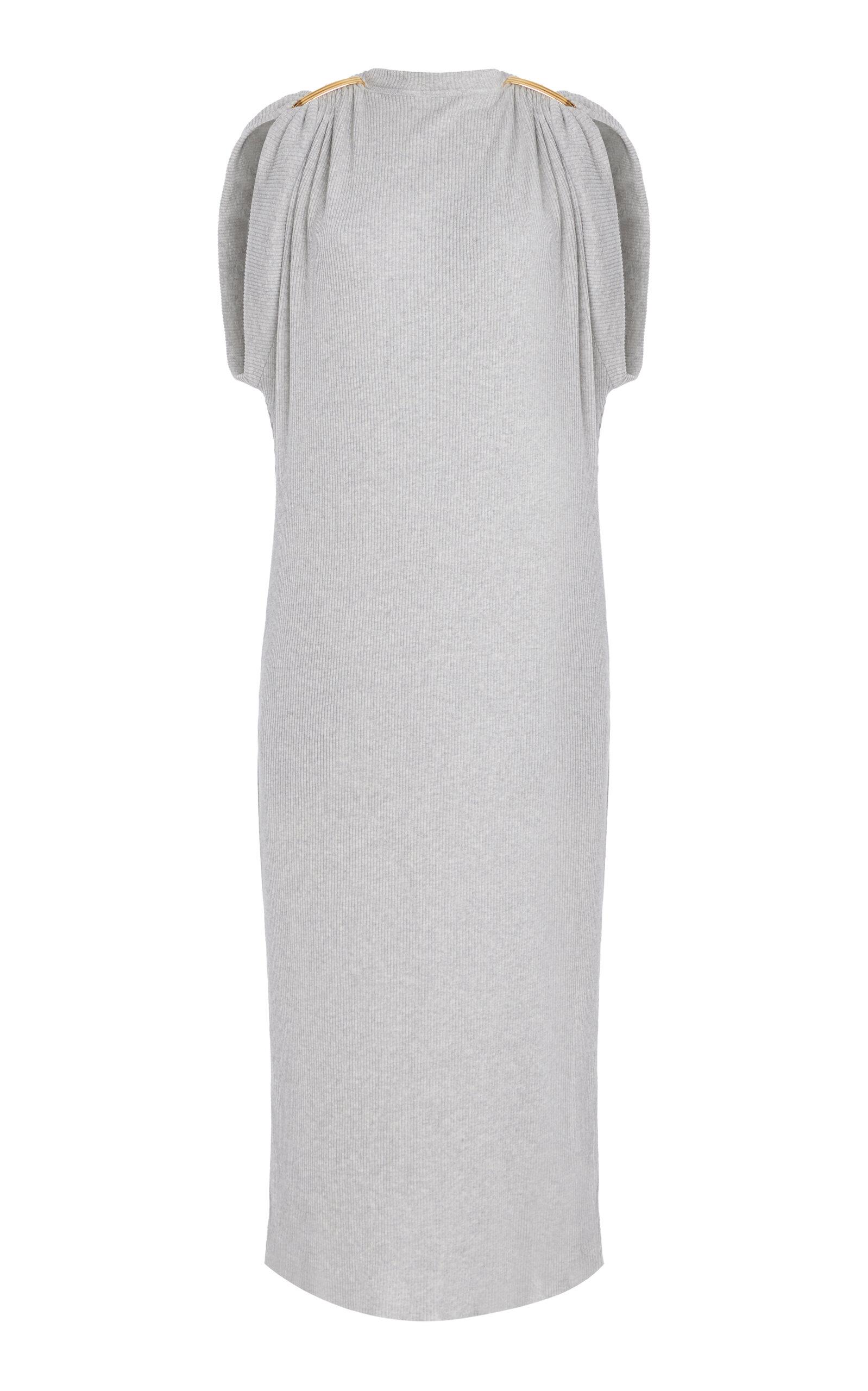 Brandon Maxwell The Lucy Draped Ribbed Jersey Midi Dress - Moda Operandi by BRANDON MAXWELL