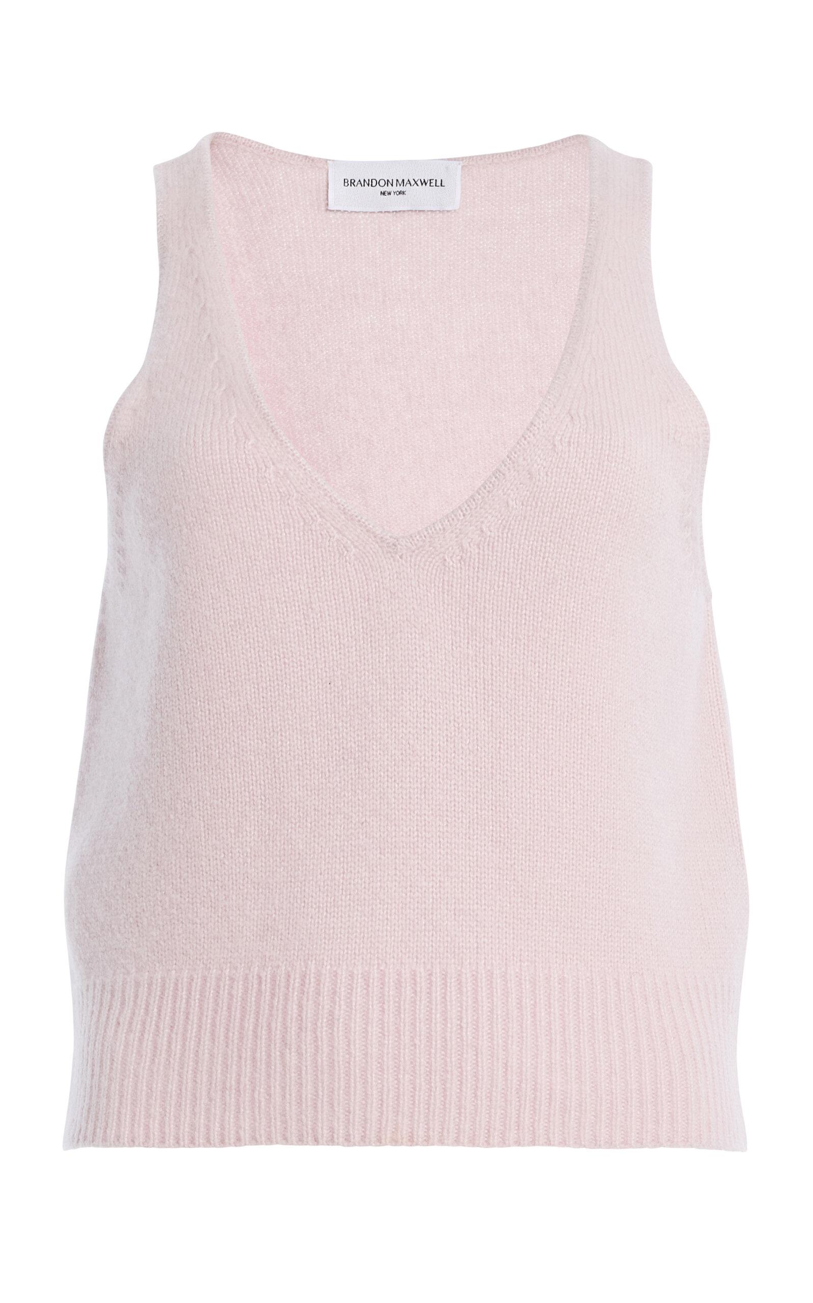 Brandon Maxwell The Reese V-Neck Cashmere-Silk Tank Top - Moda Operandi by BRANDON MAXWELL