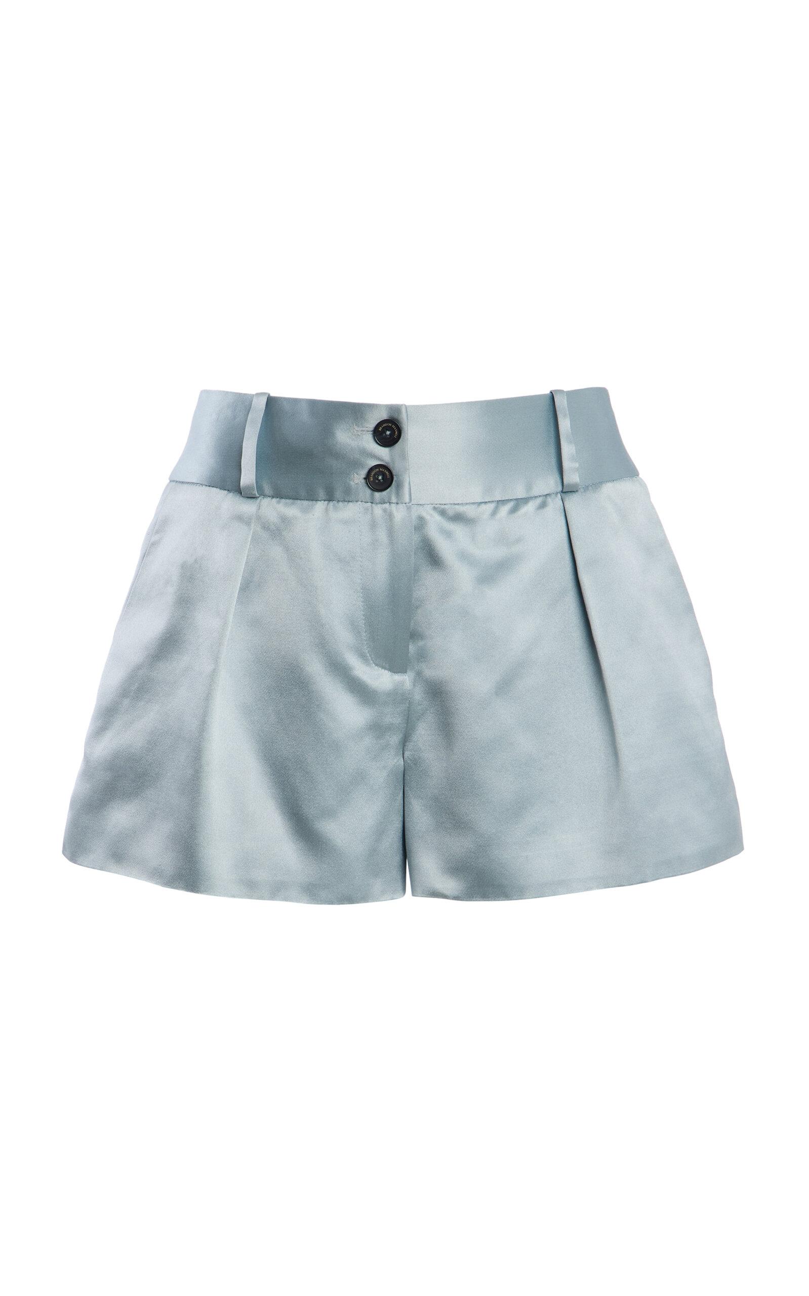 Brandon Maxwell The Whit Pleated Silk Mini Shorts - Moda Operandi by BRANDON MAXWELL
