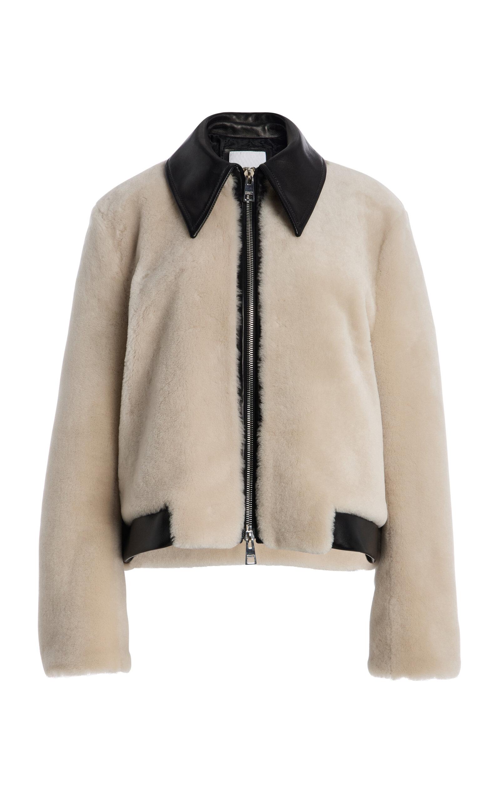 Brandon Maxwell The Whitaker Leather-Detailedhearling Jacket - Moda Operandi by BRANDON MAXWELL