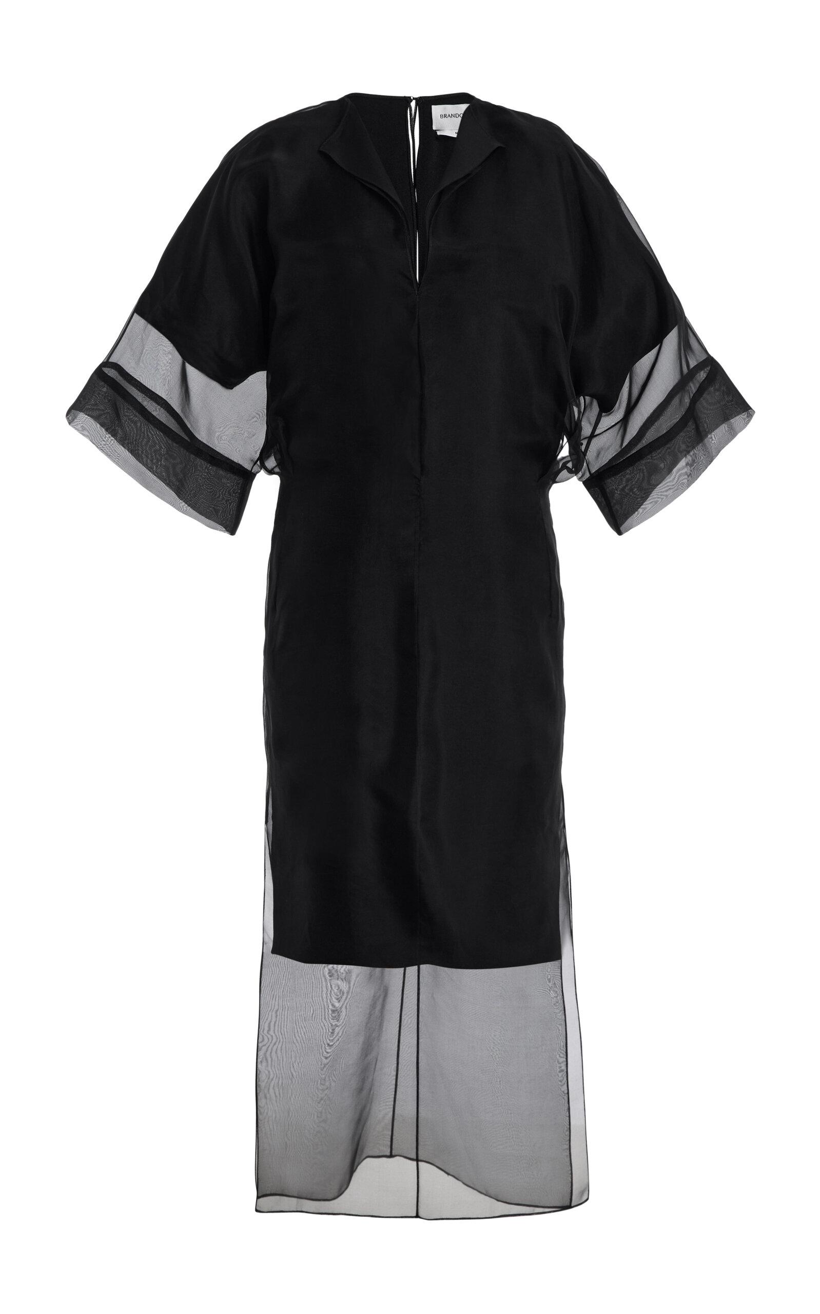 Brandon Maxwell The Zuri Blouson Silk Midi Dress - Moda Operandi by BRANDON MAXWELL