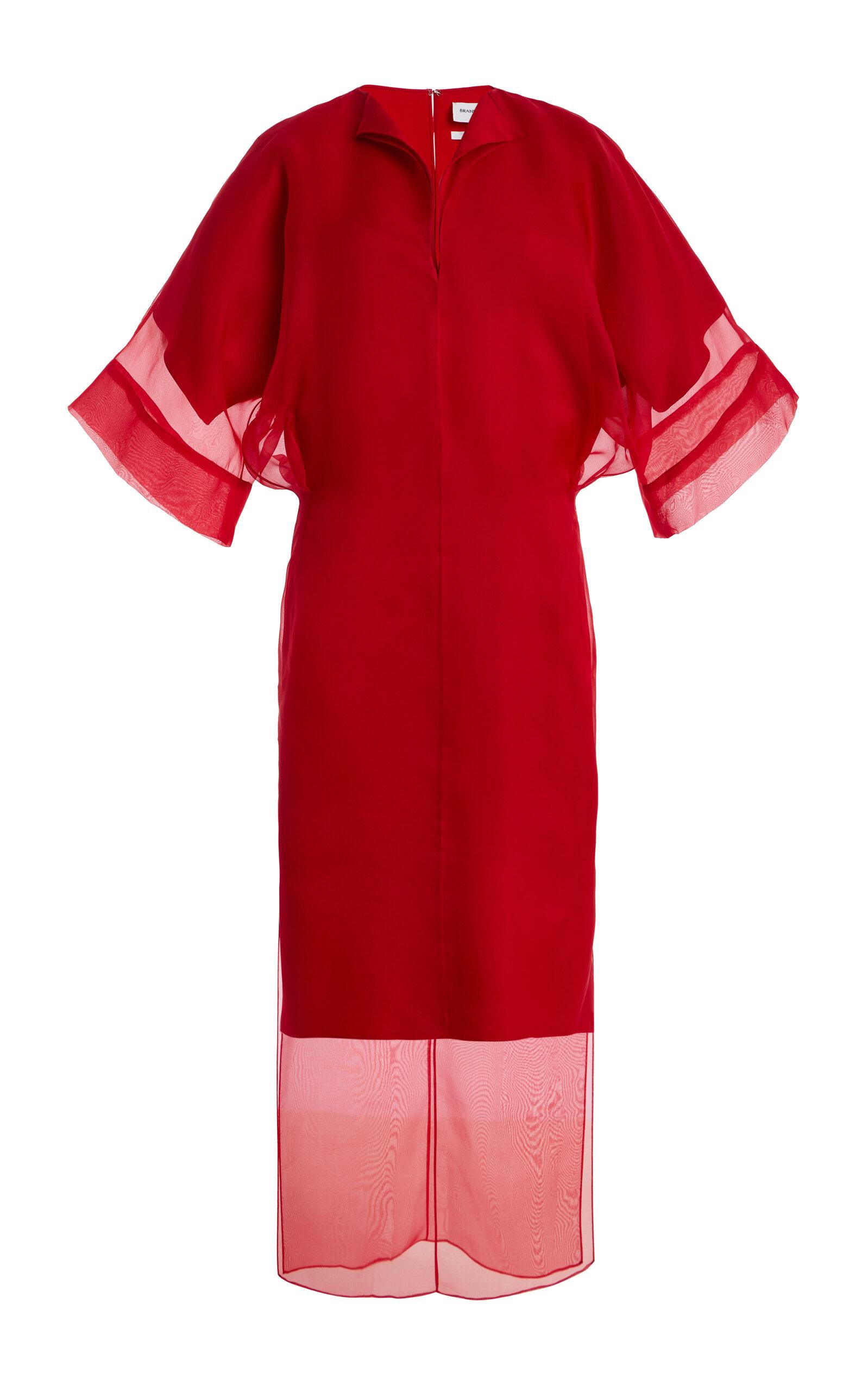 Brandon Maxwell The Zuri Blouson Silk Midi Dress - Moda Operandi by BRANDON MAXWELL