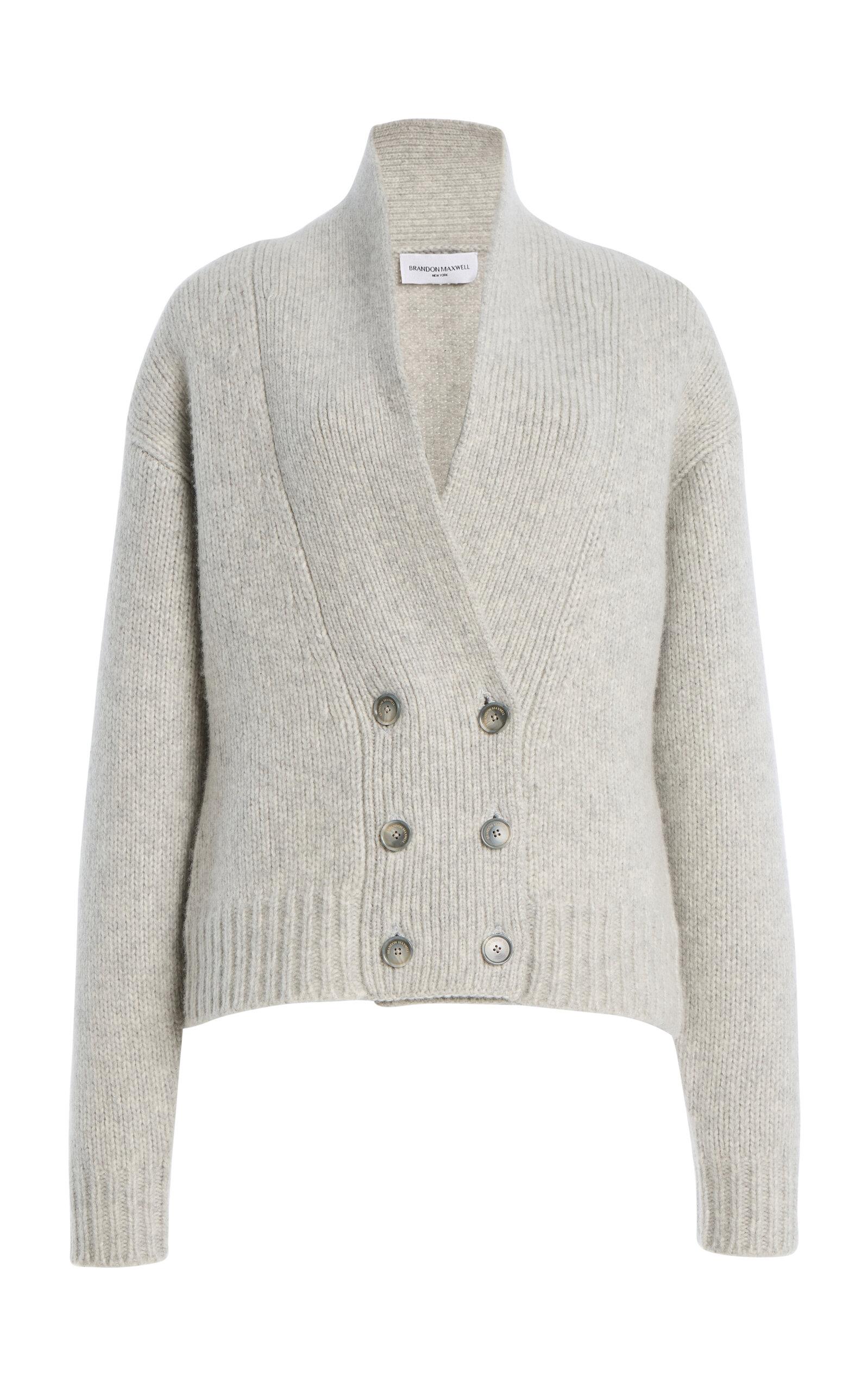 Brandonaxwell The Lowen Double-Breasted Cashmere-Silk Cardigan -oda Operandi by BRANDON MAXWELL