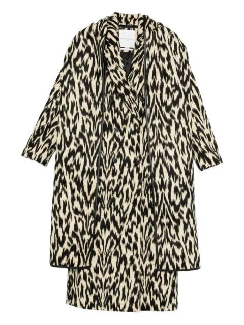 Demi double-breasted scarf coat by BRANDON MAXWELL