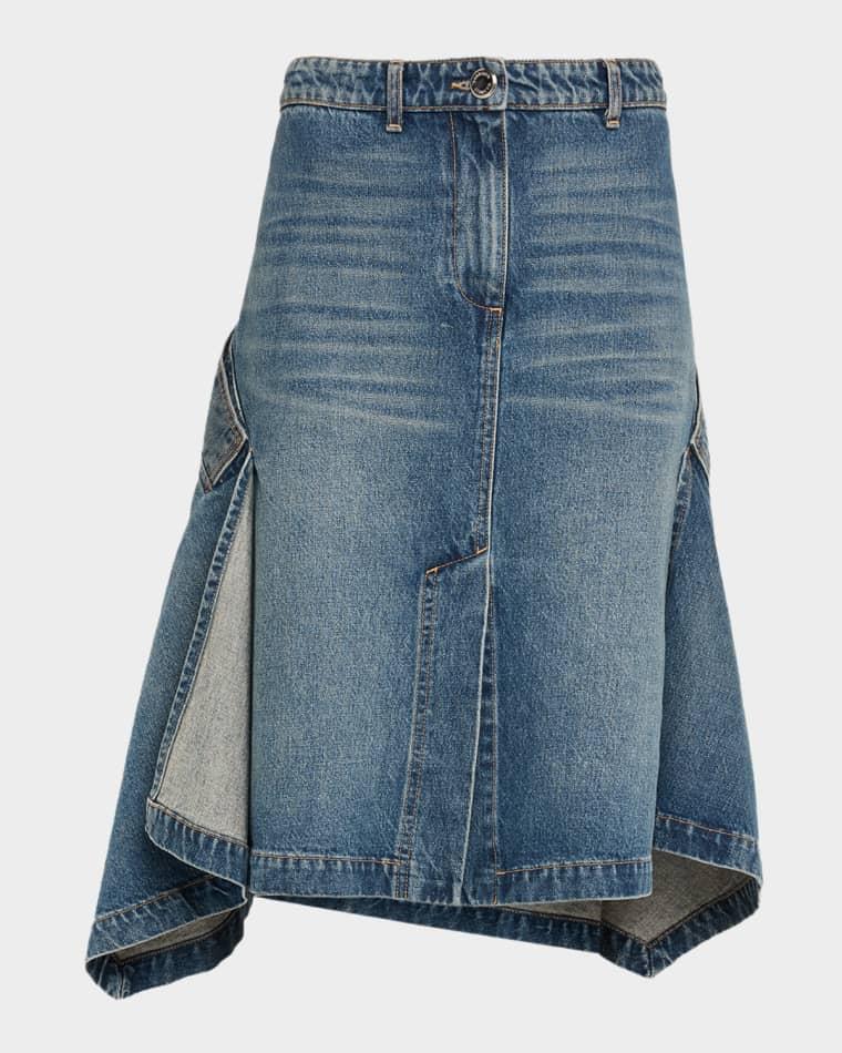 Frankie Denim Handkerchief Skirt by BRANDON MAXWELL