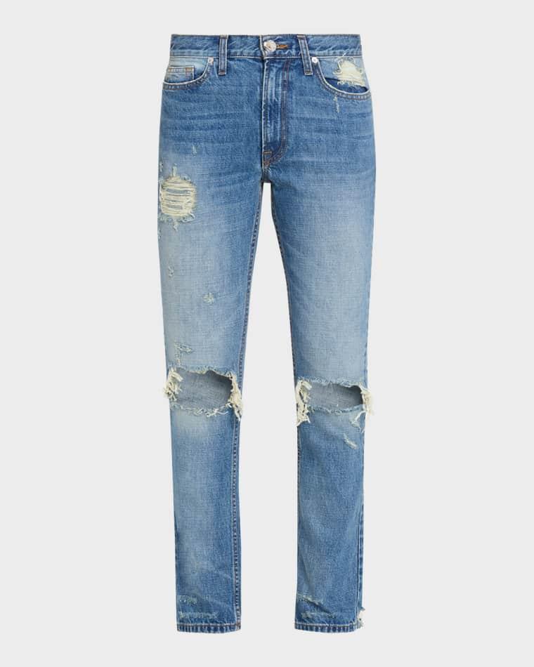 The Riggs Distressed Crop Cigarette Jeans by BRANDON MAXWELL