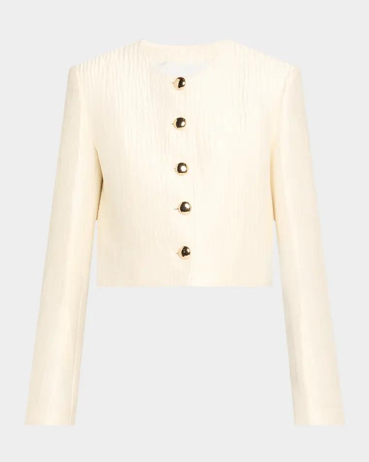 The Ryder Crewneck Single-Breasted Jacket by BRANDON MAXWELL