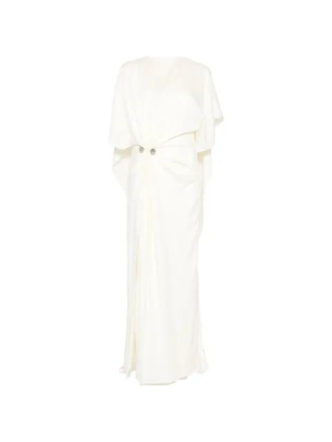 draped cuff-link-detail dress by BRANDON MAXWELL