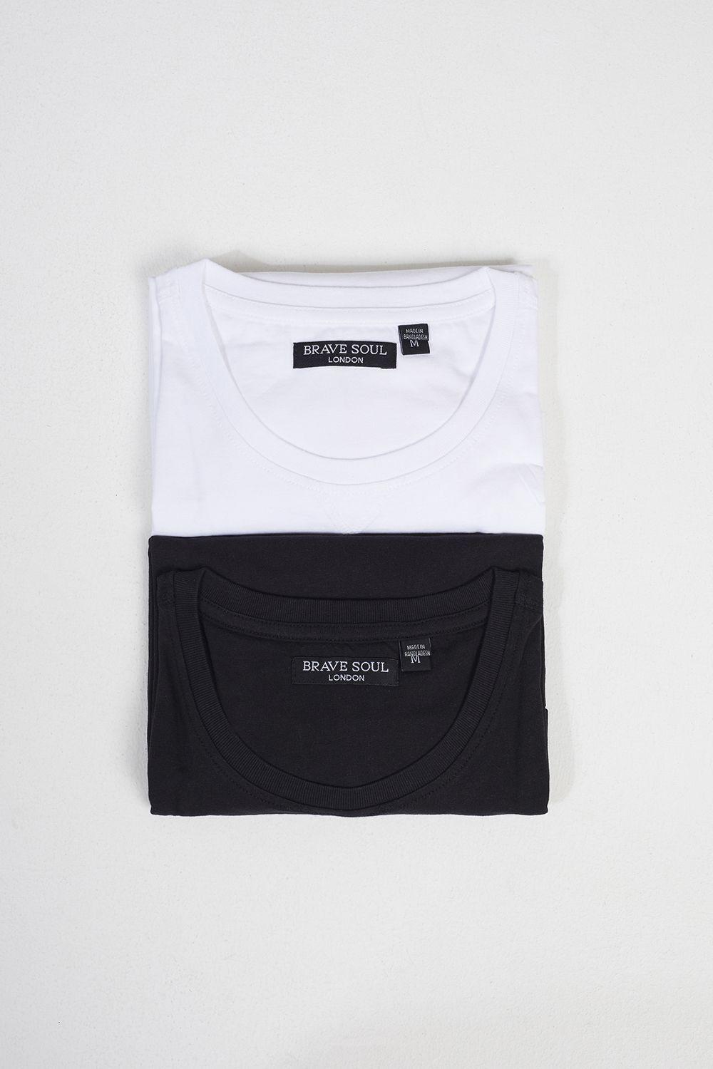 2 Pack Crew Neck T-Shirts by BRAVE SOUL