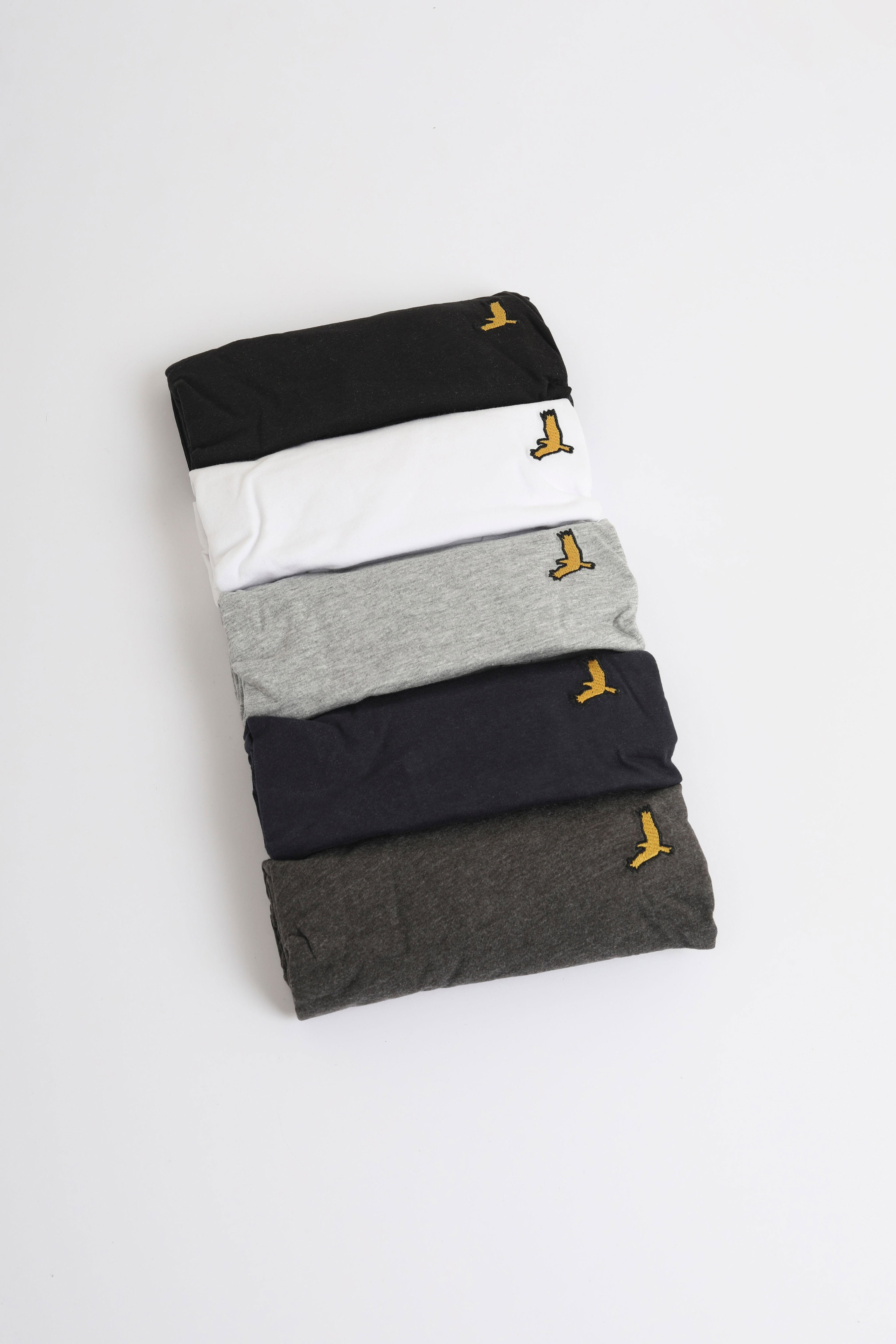5-Pack Crew Neck T-Shirts by BRAVE SOUL