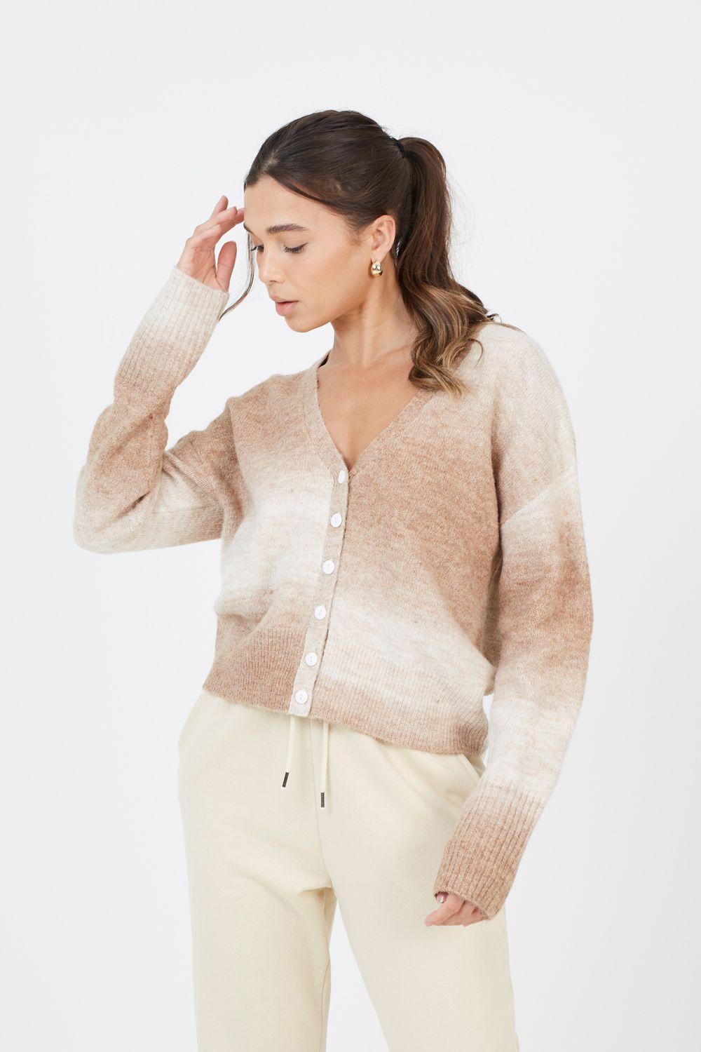 Button Through Space Dye Cardigan by BRAVE SOUL