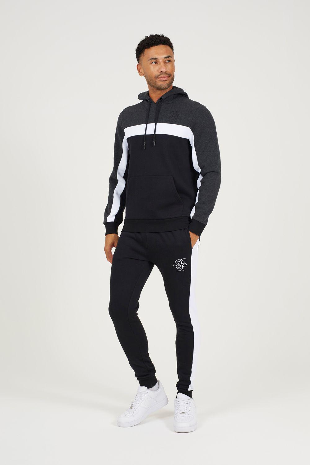 Contrast Panel Overhead Hoody and Jogger Set by BRAVE SOUL