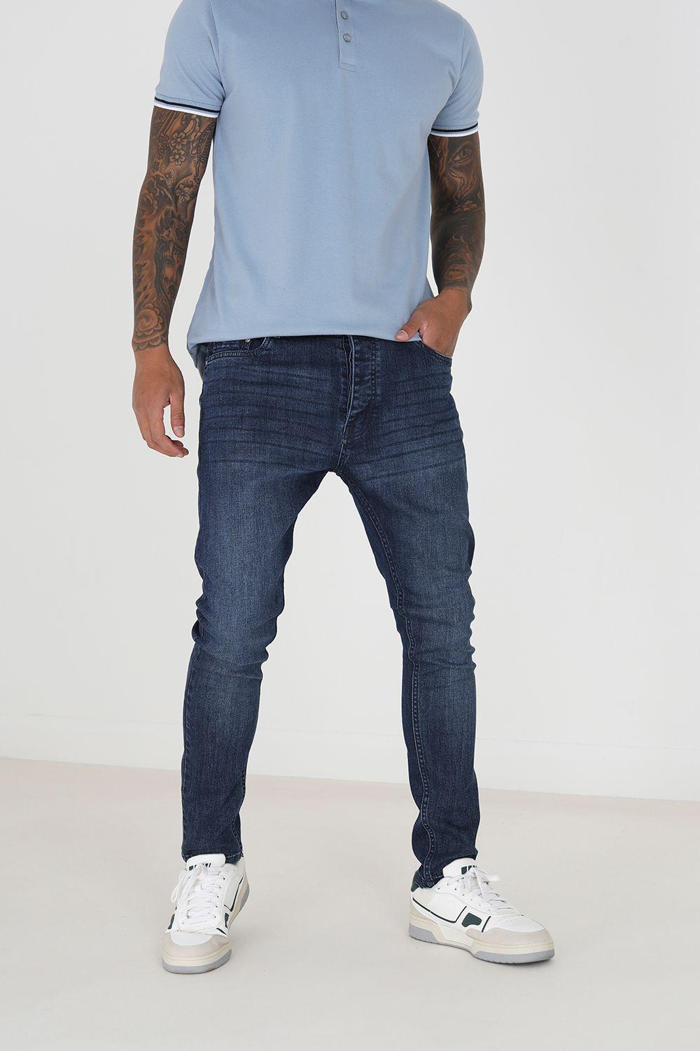 Cotton Blend Skinny Fit Denim Jeans by BRAVE SOUL