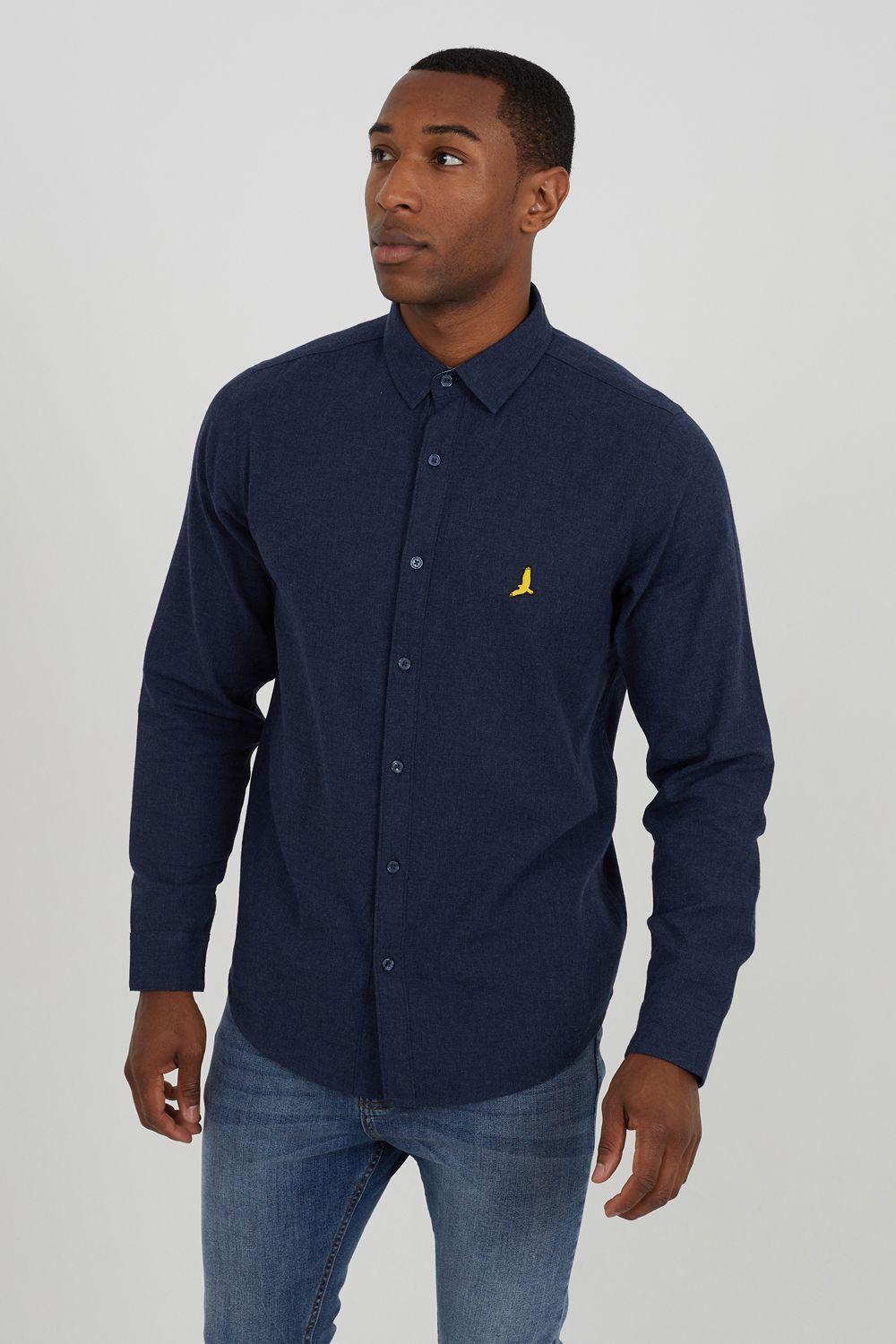 Cotton Brushed Flannel Long Sleeve Shirt by BRAVE SOUL