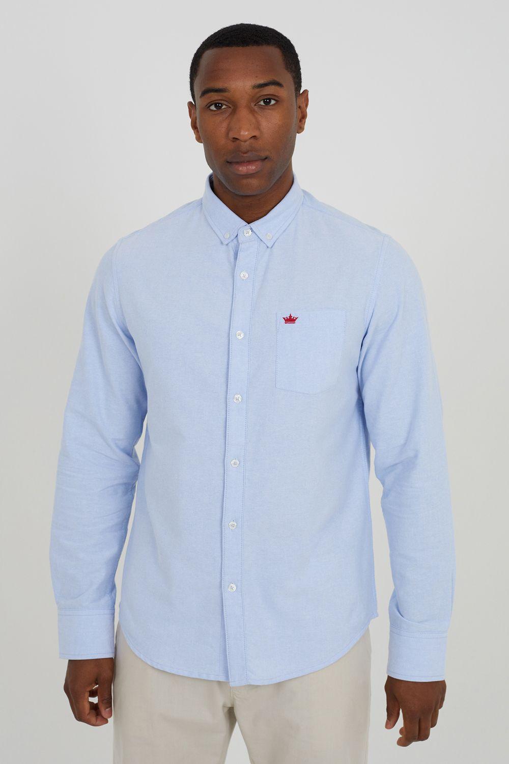 Cotton Long Sleeve Oxford Shirt by BRAVE SOUL