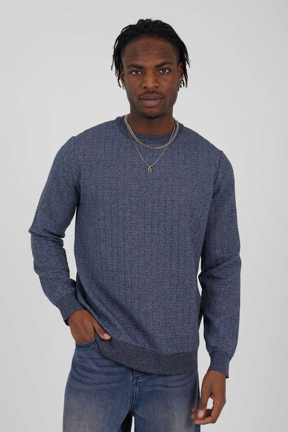 Crew Neck Jaquard Knit Jumper by BRAVE SOUL
