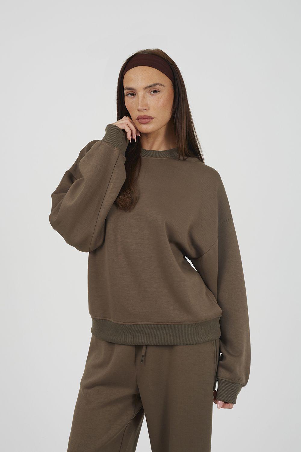 Crew Neck Scuba Sweatshirt by BRAVE SOUL