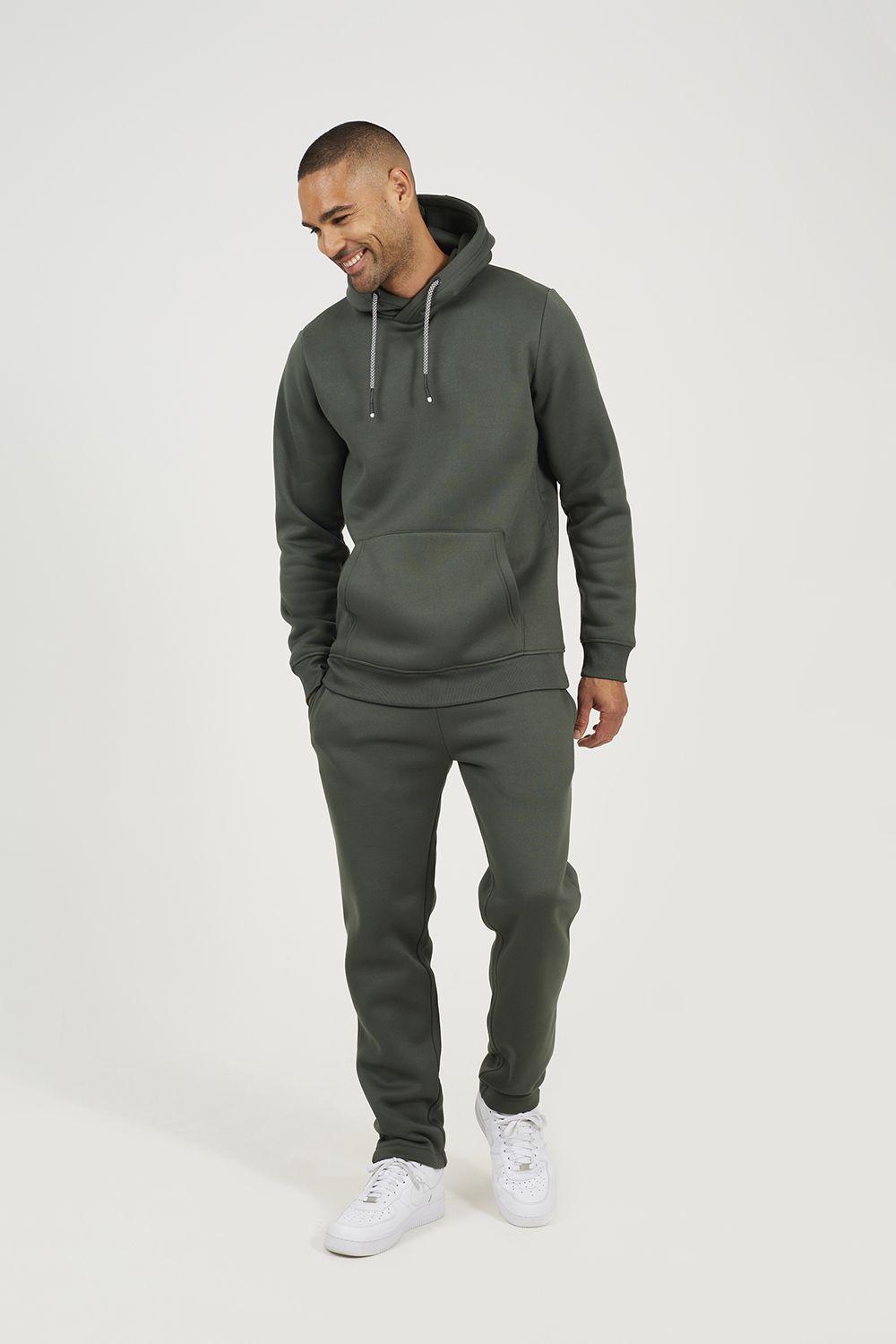 Crossover Neck Hoodie and Joggers Set by BRAVE SOUL