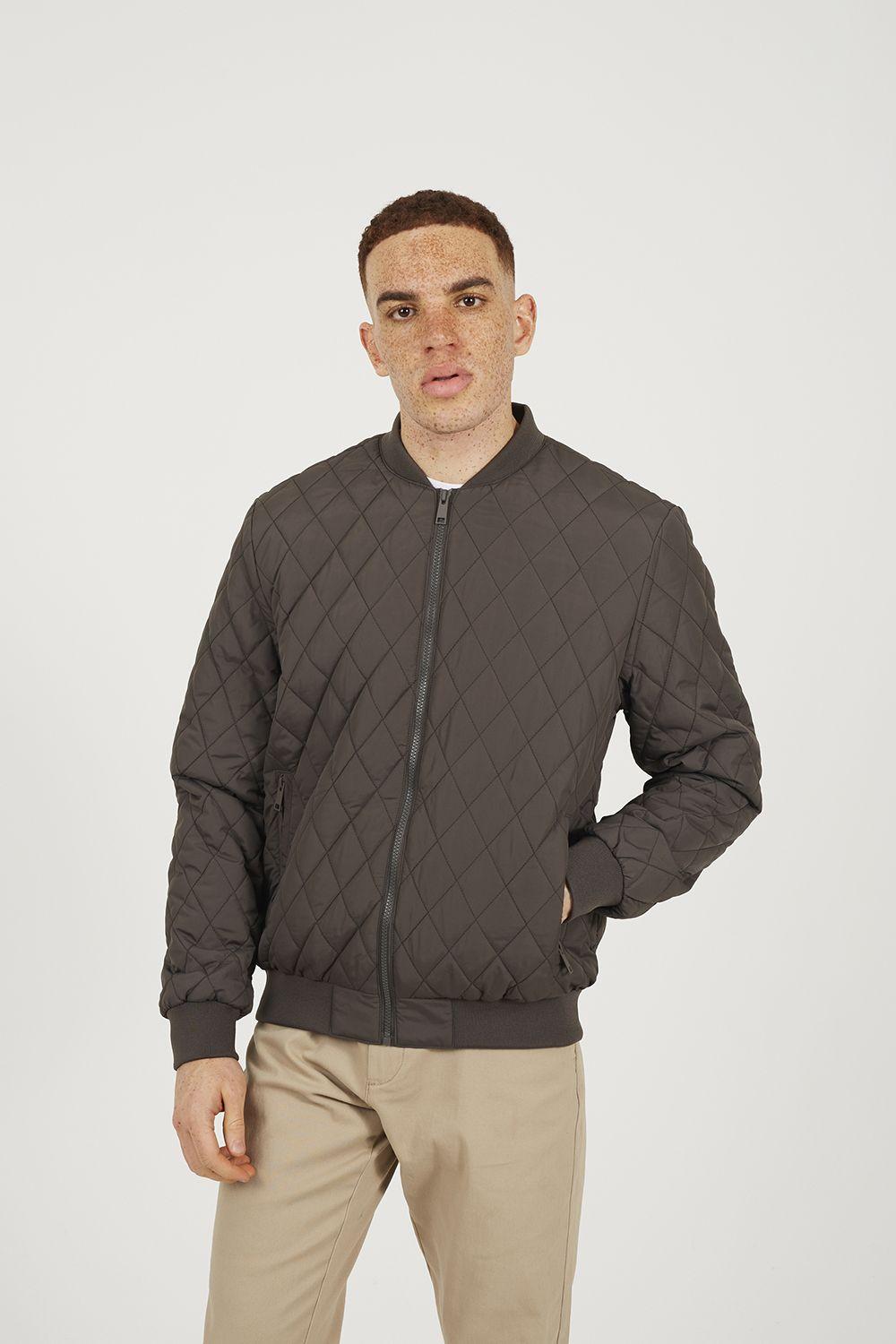 Diamond Quilted Bomber Jacket by BRAVE SOUL