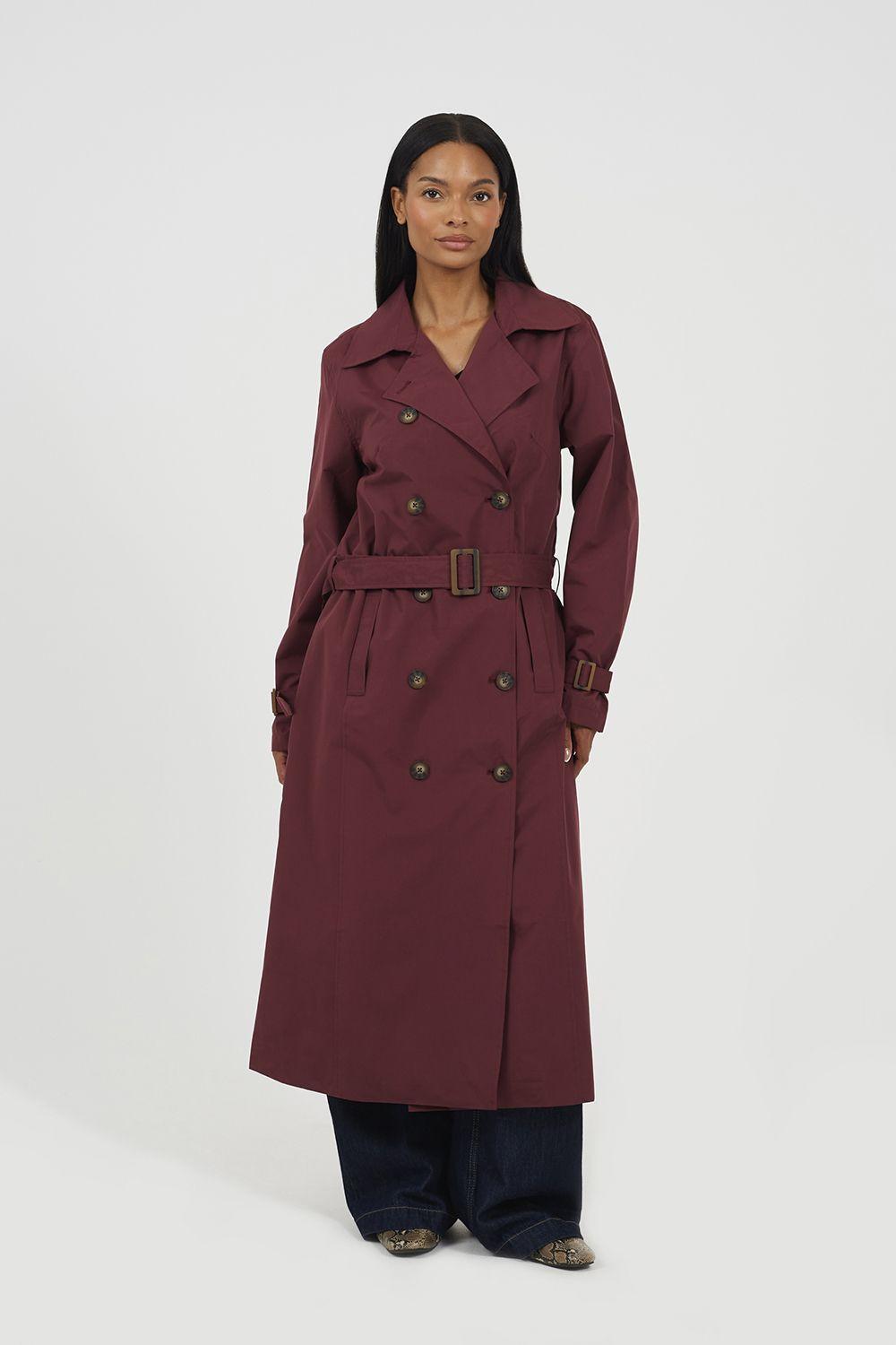 Double-Breasted Longline Trench Coat by BRAVE SOUL