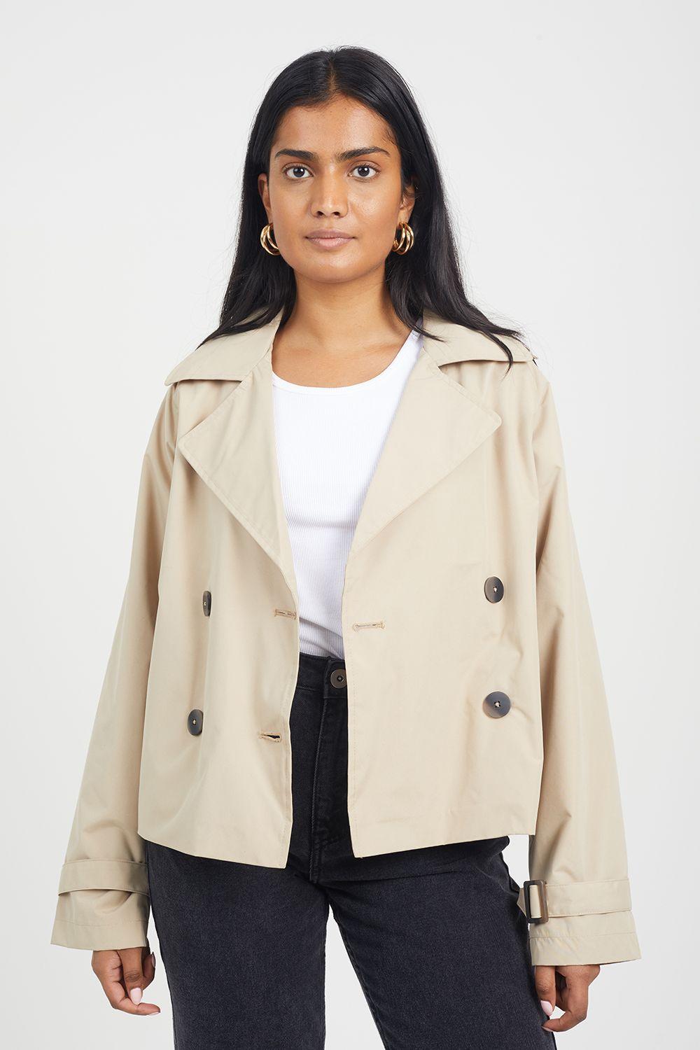 Double Breasted Short Trench Coat by BRAVE SOUL
