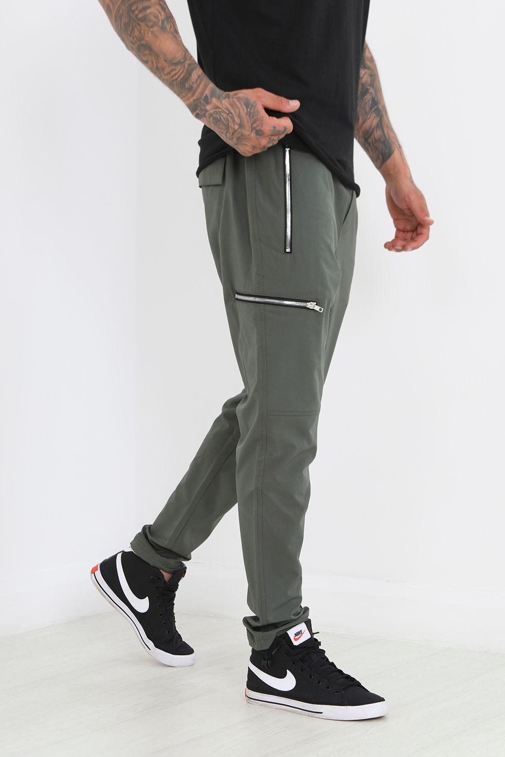 Elasticated Waist Utility Trousers by BRAVE SOUL