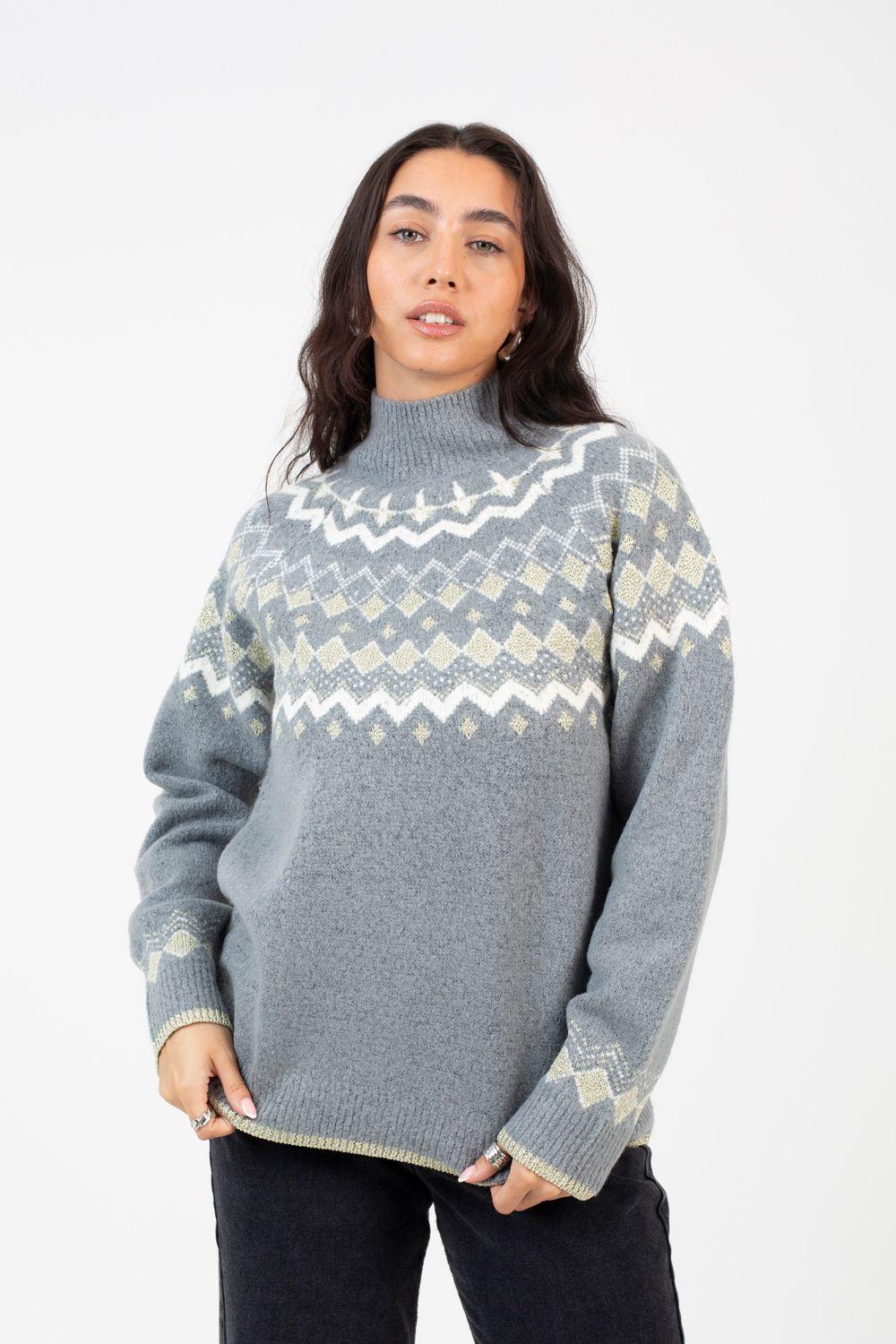 Fairisle Turtleneck Jumper by BRAVE SOUL