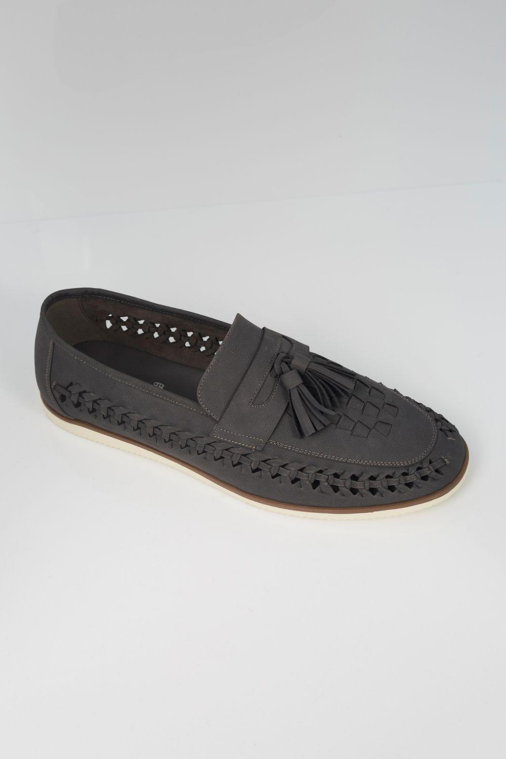 Faux Leather Woven Loafers by BRAVE SOUL