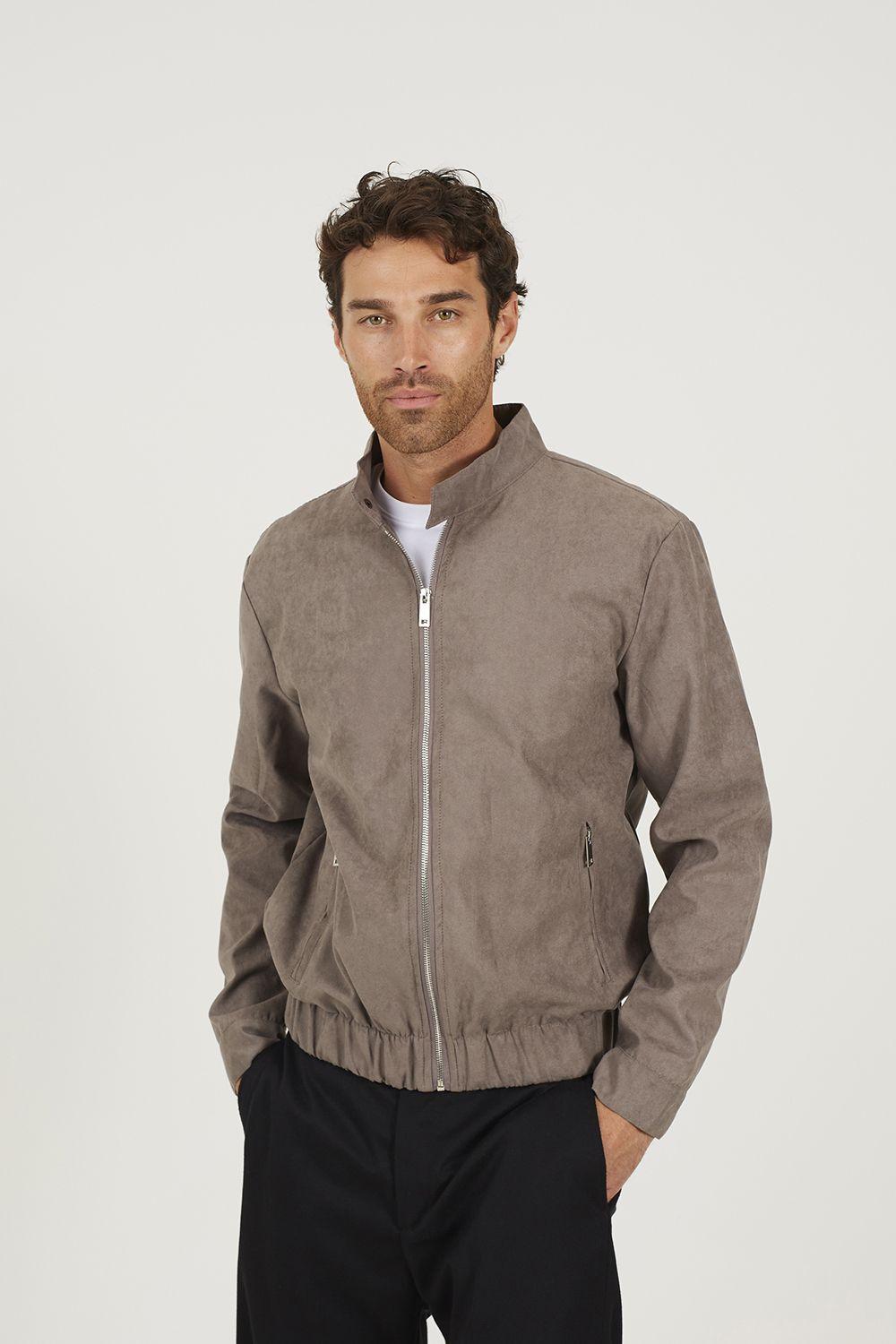 Faux Suede Bomber Jacket by BRAVE SOUL