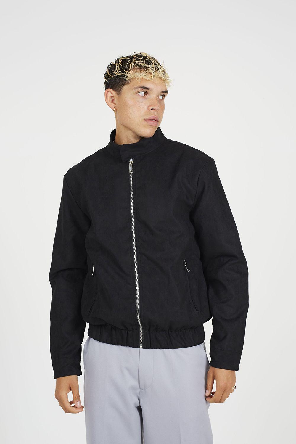 Faux Suede Bomber Jacket by BRAVE SOUL