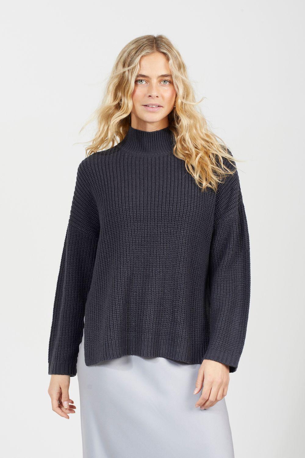 Fisherman Knit Funnel Neck Jumper by BRAVE SOUL