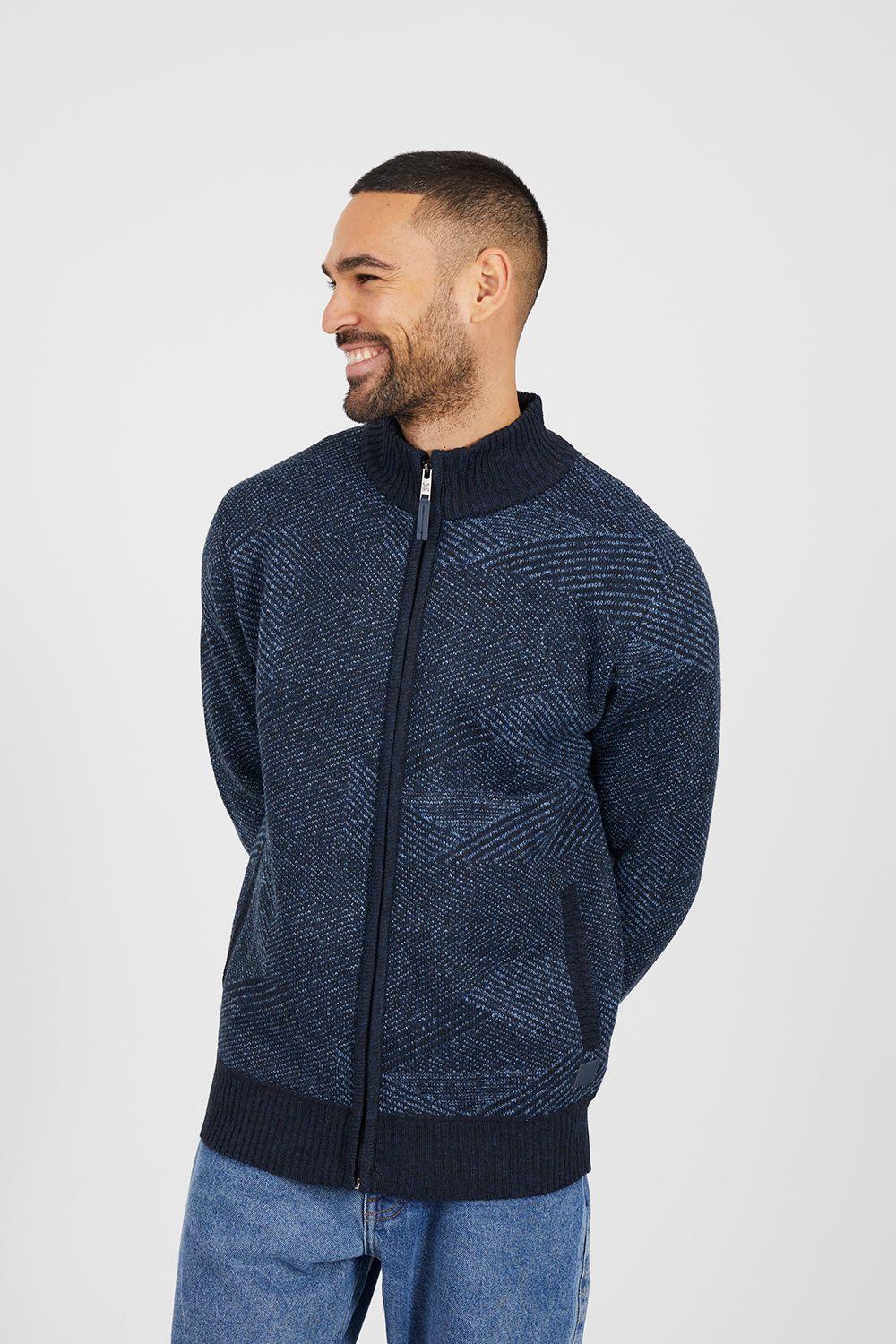 Funnel Neck Zip Through Knitted Jumper by BRAVE SOUL Funnel Neck Zip Through Knitted Jumper by BRAVE SOUL