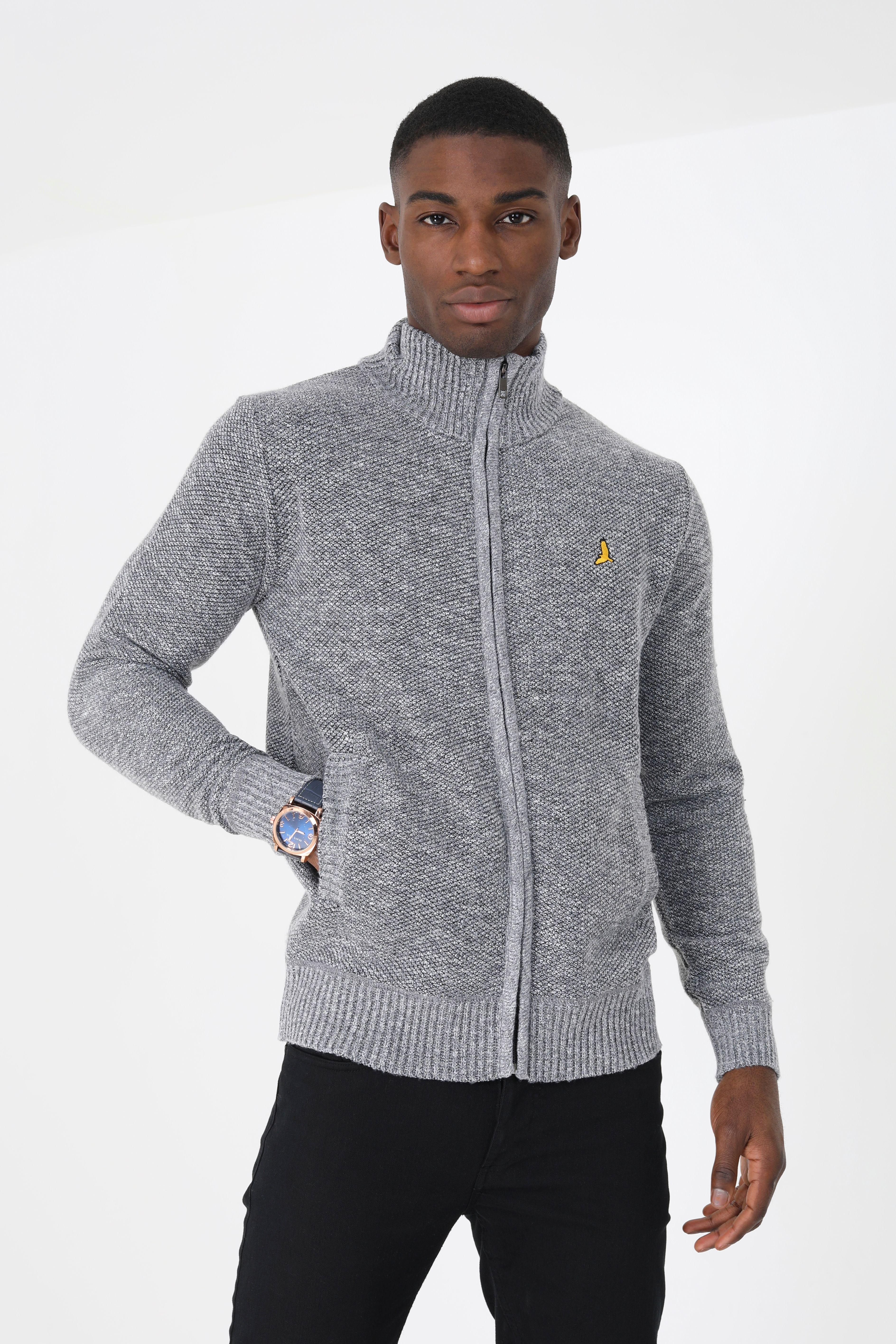 Funnel Neck Zip Through Knitted Jumper by BRAVE SOUL