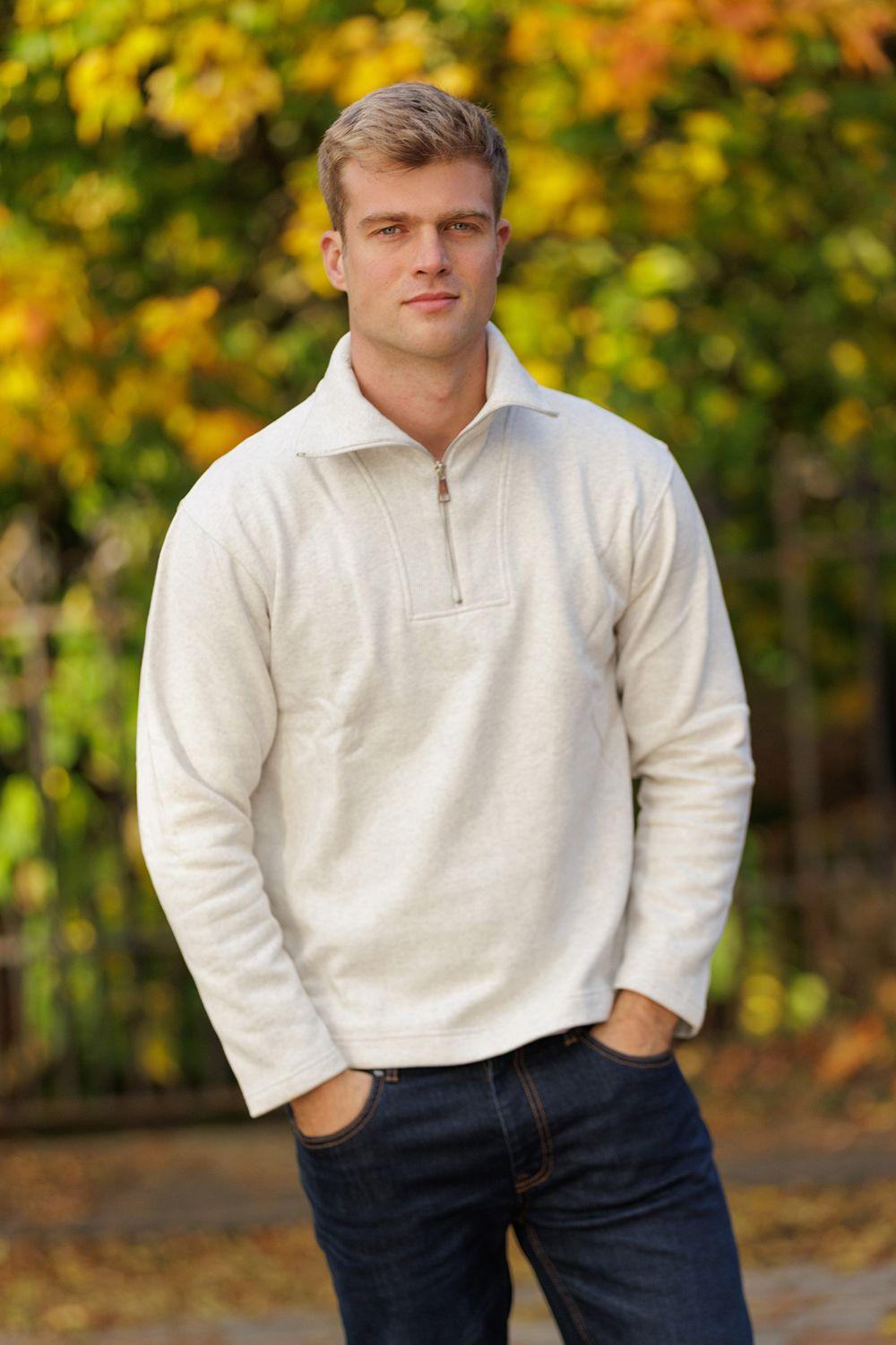 High Funnel Neck 1/4 Zip Sweatshirt by BRAVE SOUL