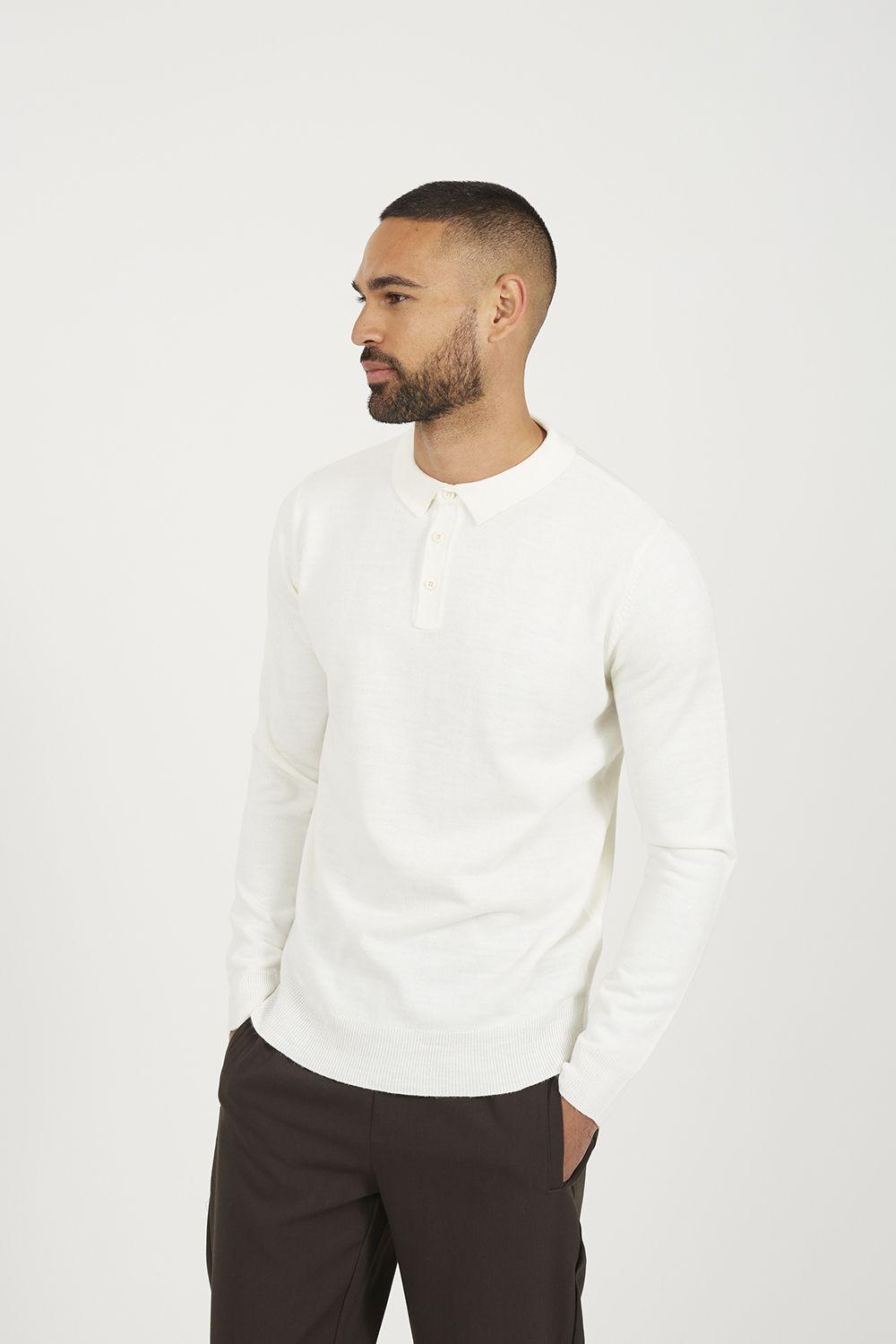 Long Sleeve Knitted Polo by BRAVE SOUL