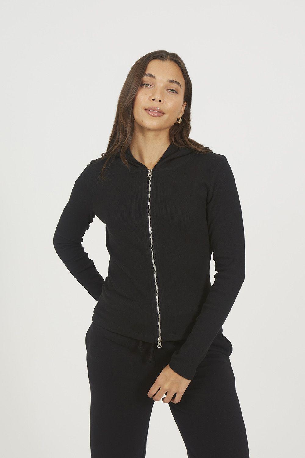 Long Sleeve Zip Through Hoodie Top by BRAVE SOUL