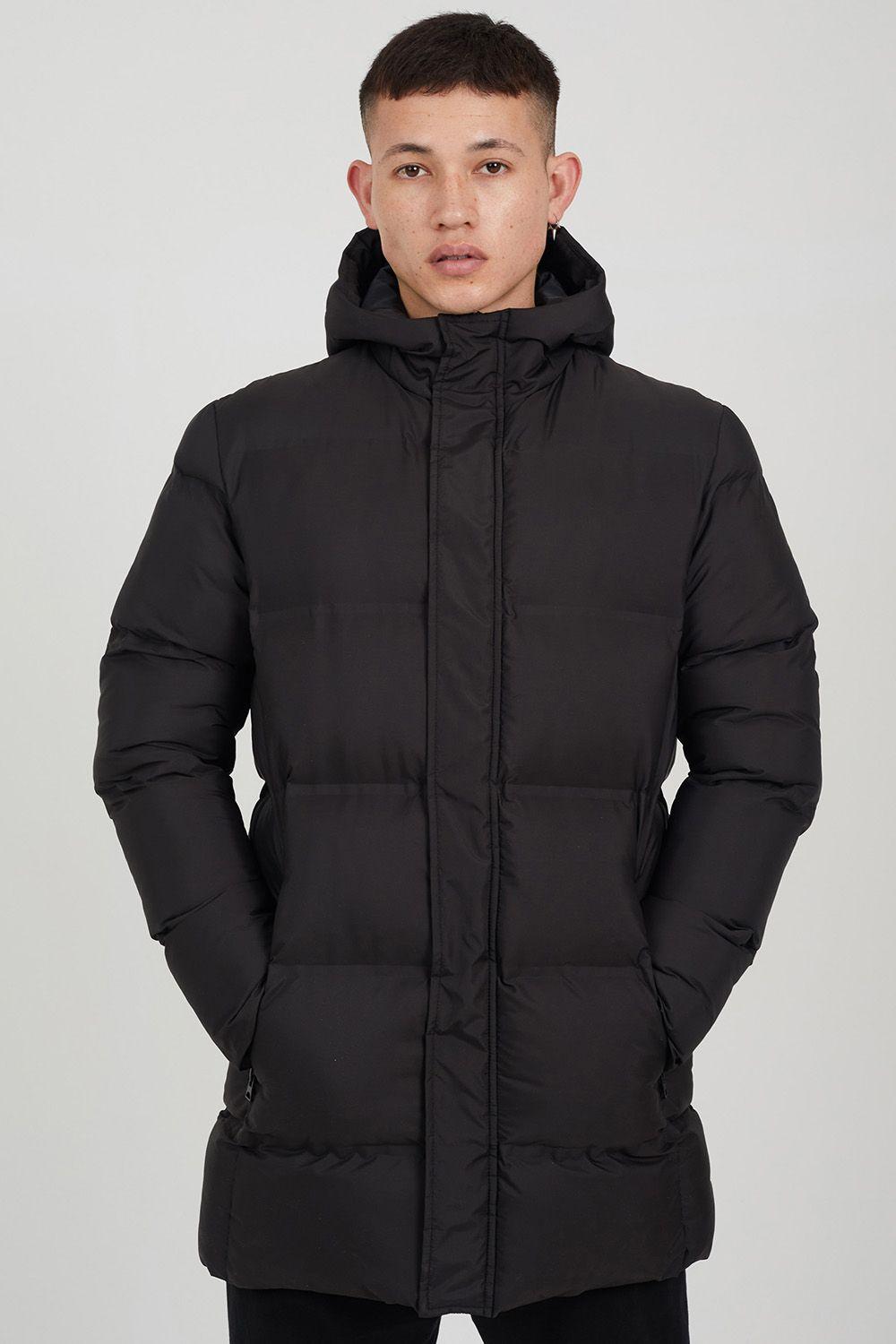 Longline Heat Sealed Hooded Padded Jacket by BRAVE SOUL